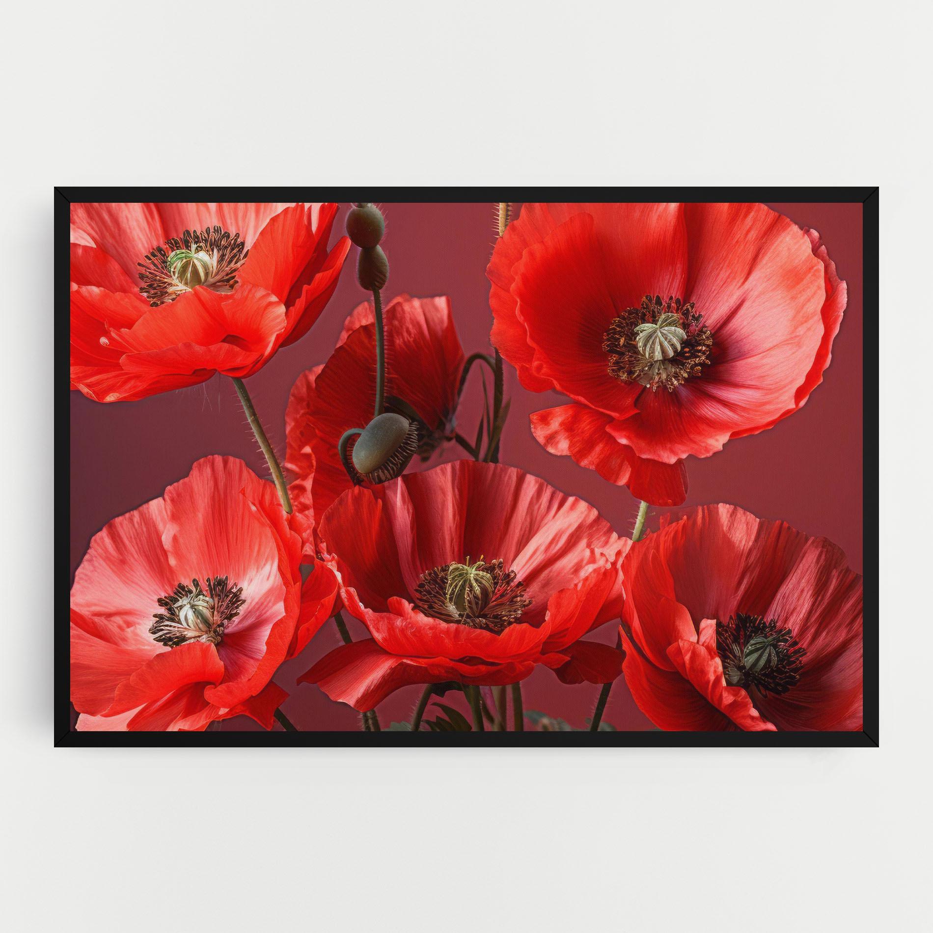Leinwandbild Red Poppies mockup 0