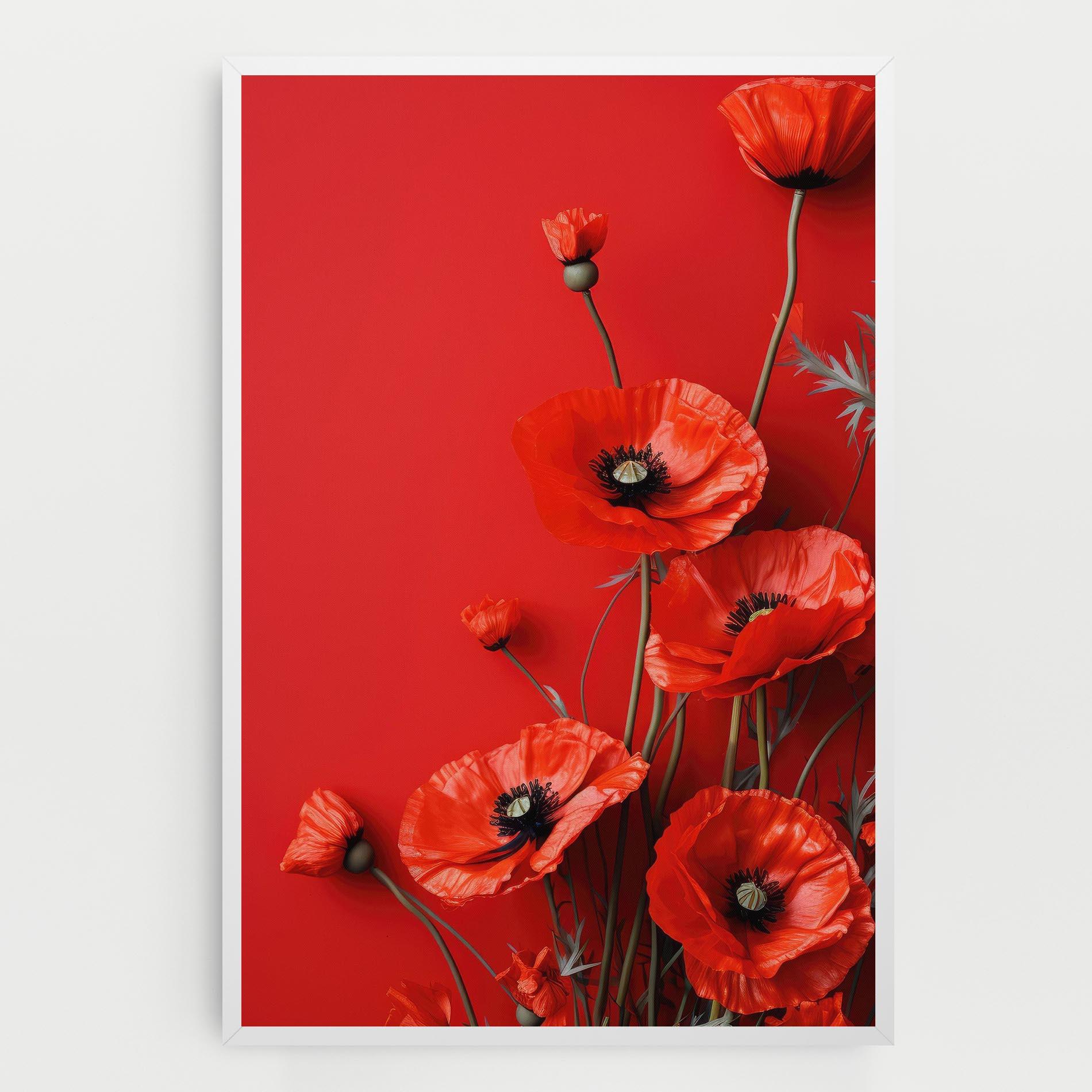 Leinwandbild Poppies On The Table mockup 0
