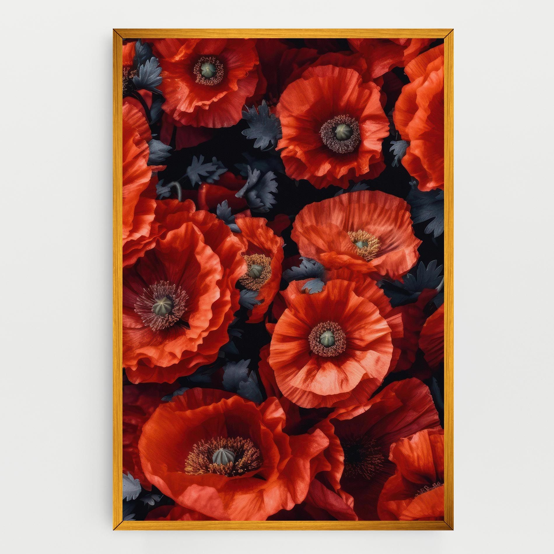 Black Red Poppies mockup 0