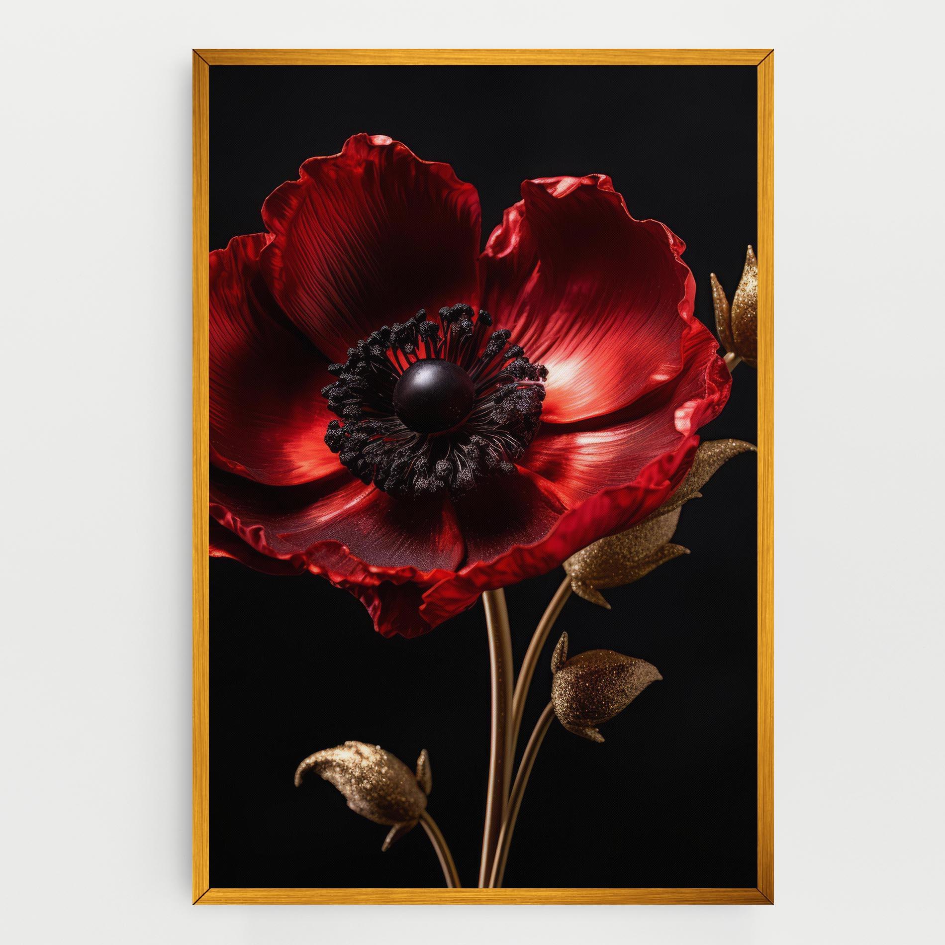 Leinwandbild Dark Red Poppy mockup 0