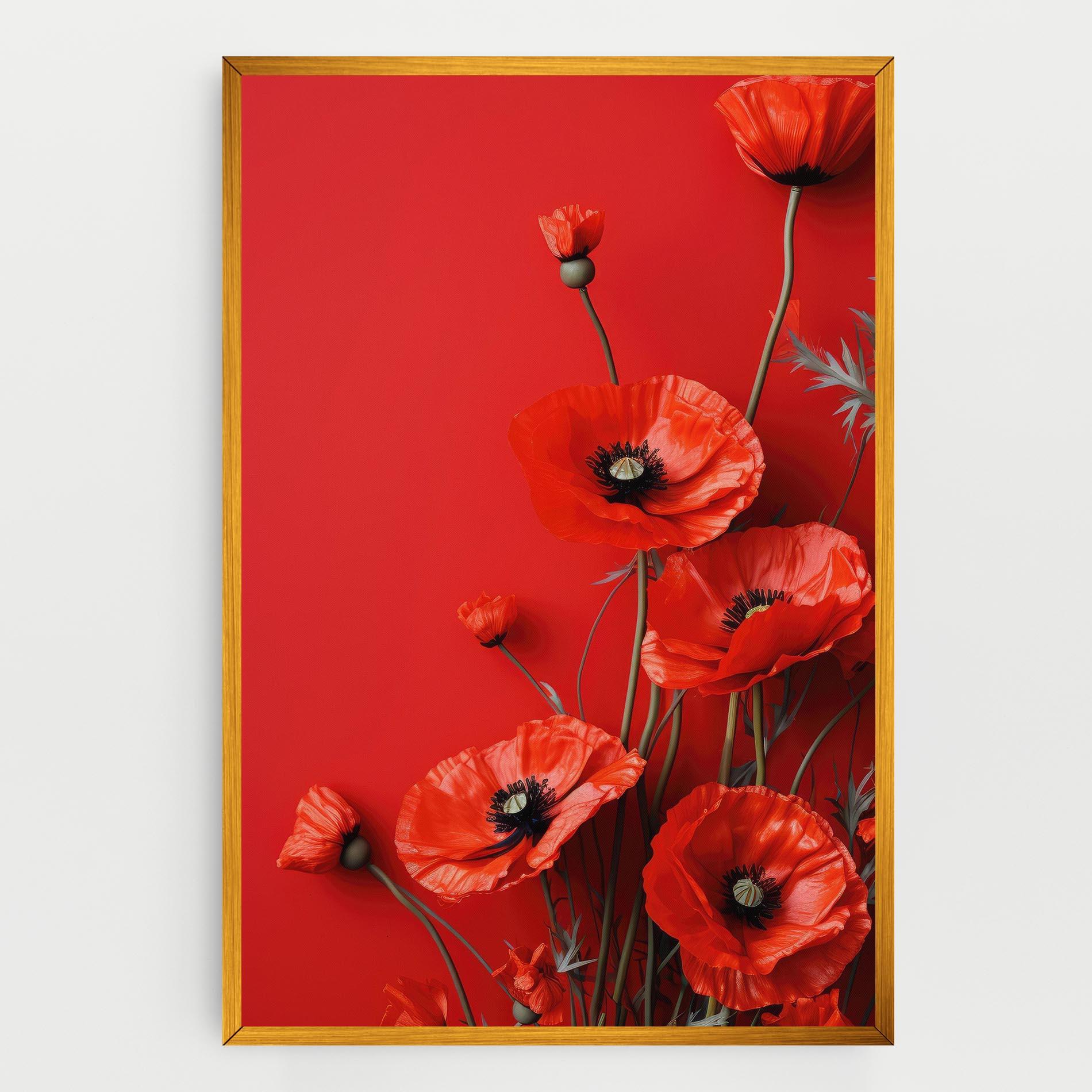 Leinwandbild Poppies On The Table mockup 0