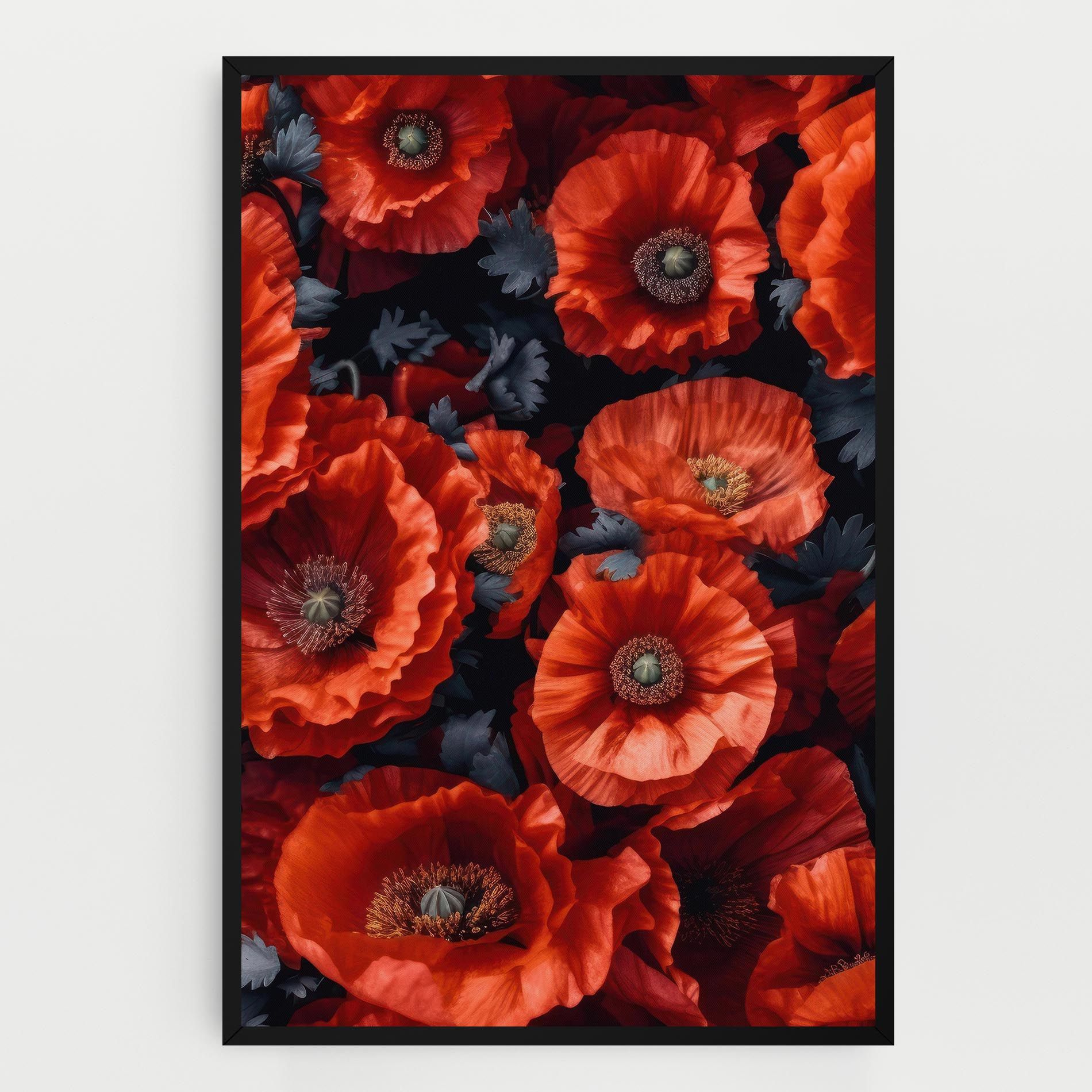 Black Red Poppies mockup 0