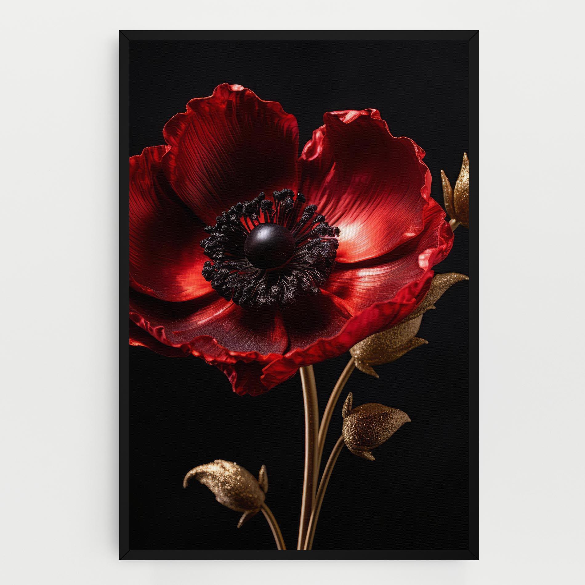 Leinwandbild Dark Red Poppy mockup 0