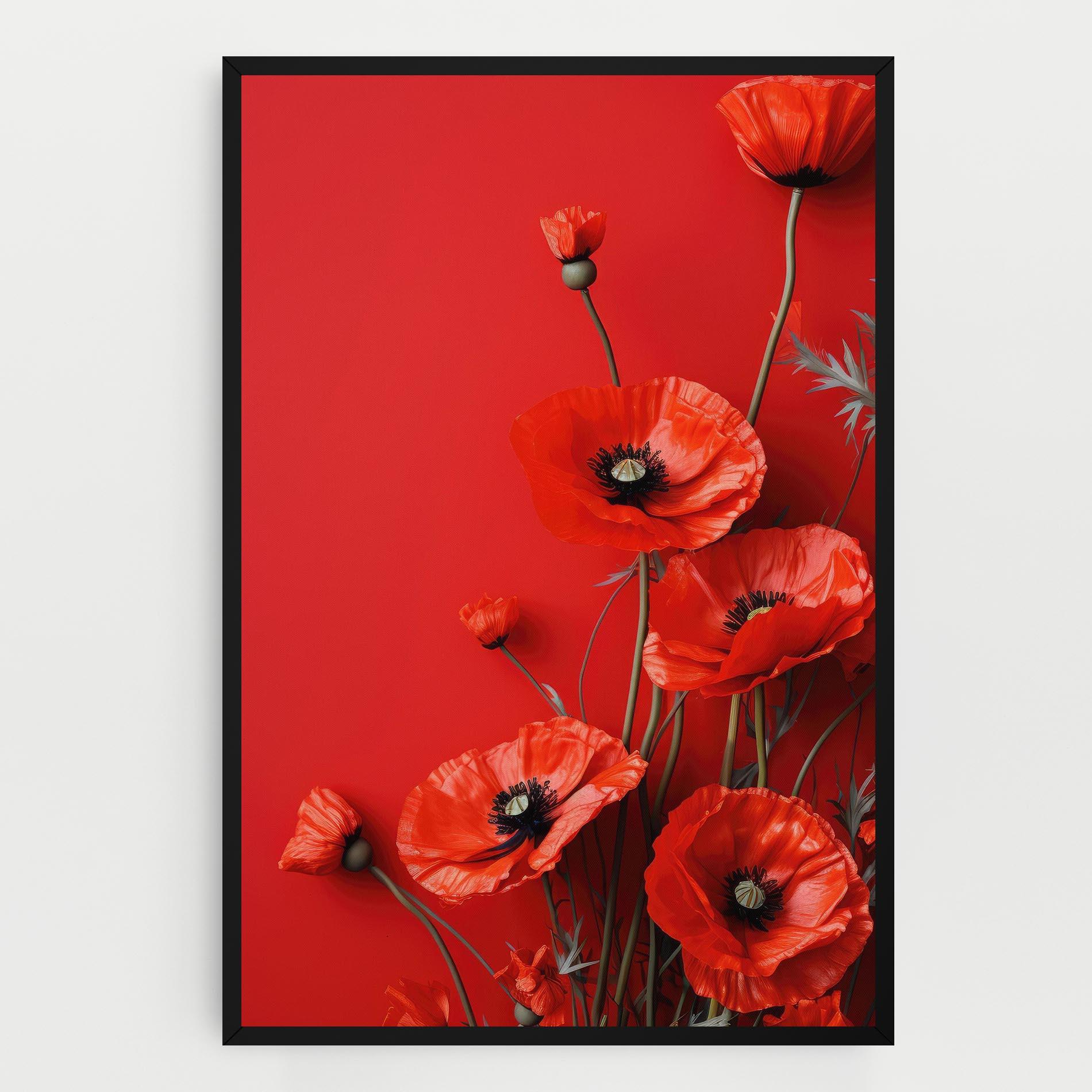 Leinwandbild Poppies On The Table mockup 0
