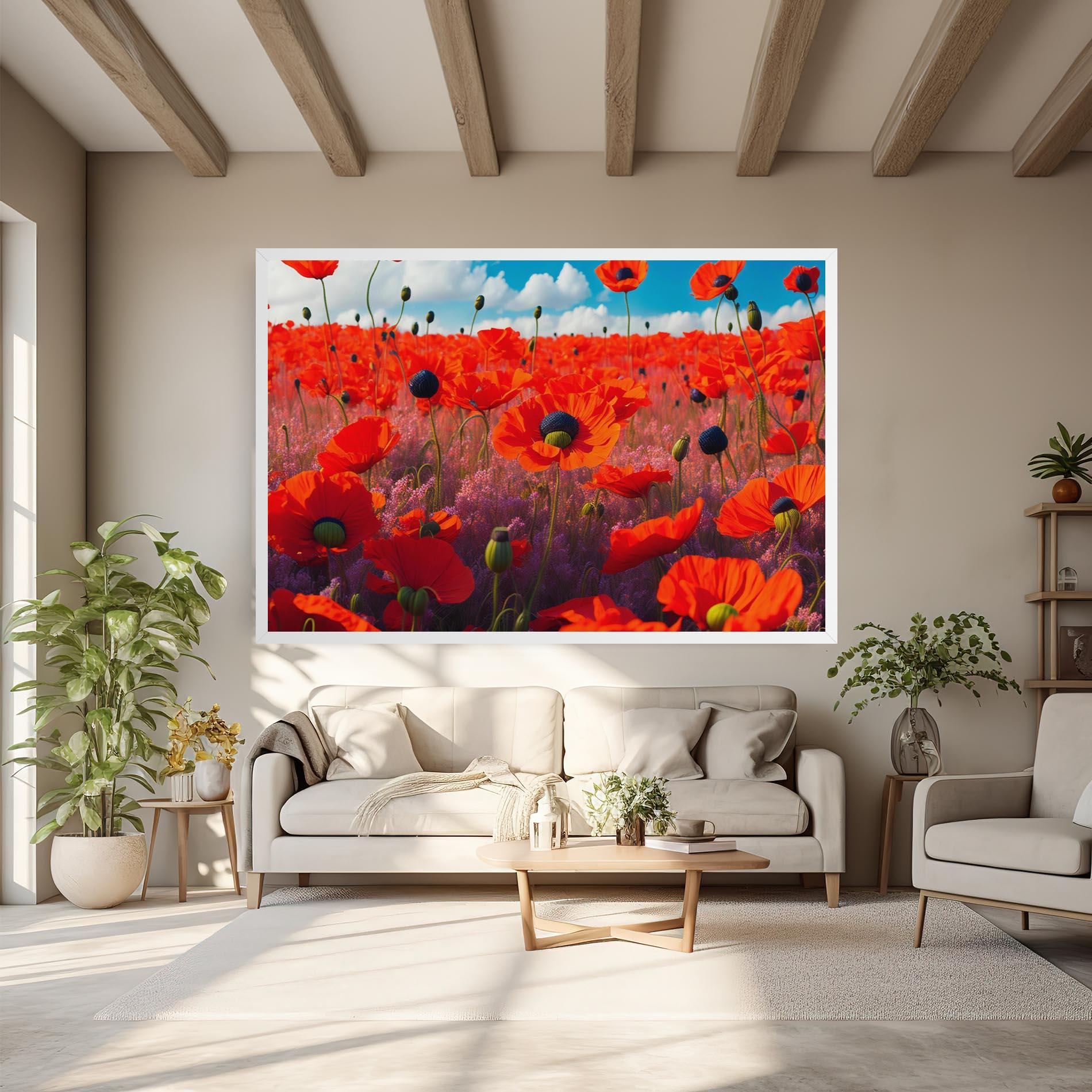 Leinwandbild Wild Poppies mockup 6