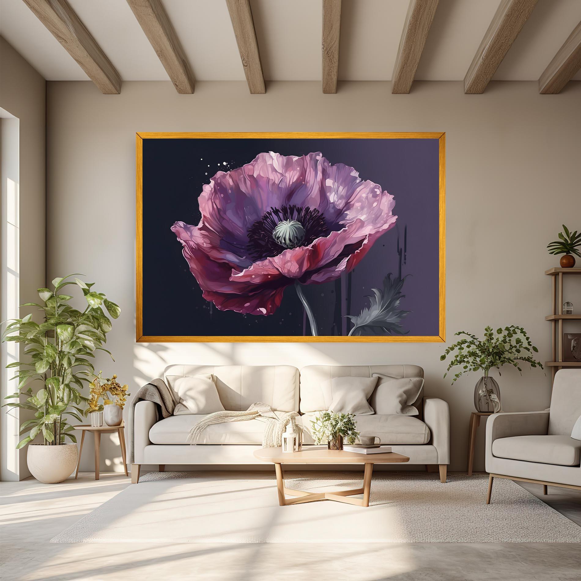 Leinwandbild Light Purple Poppy mockup 6