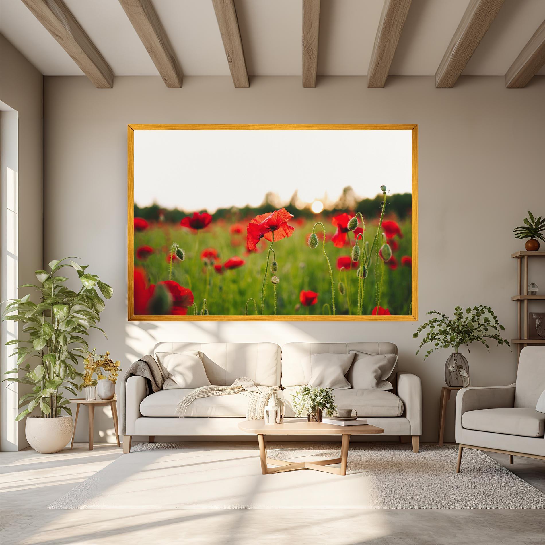 Leinwandbild Poppies Field mockup 6