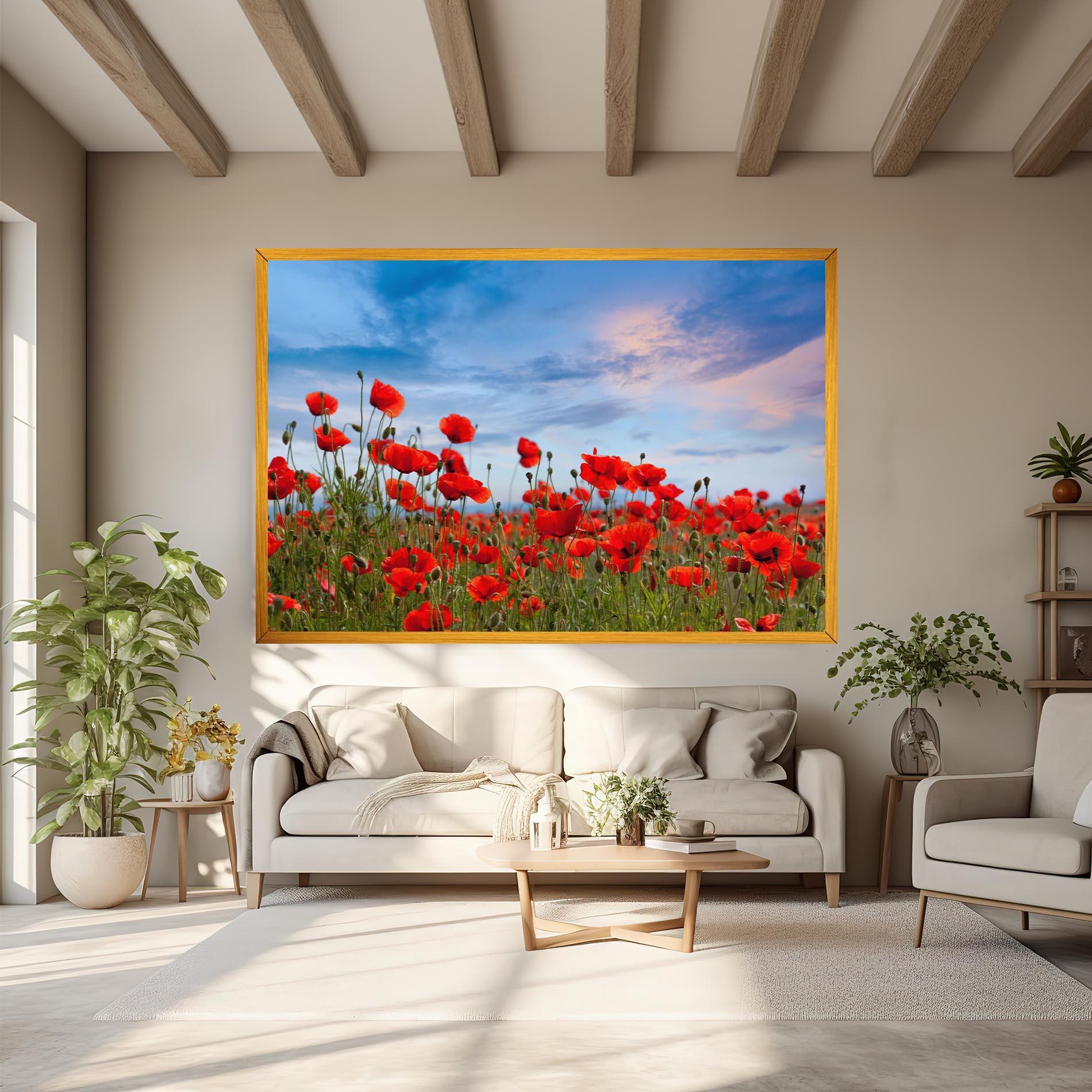 Leinwandbild Poppy Field mockup 6