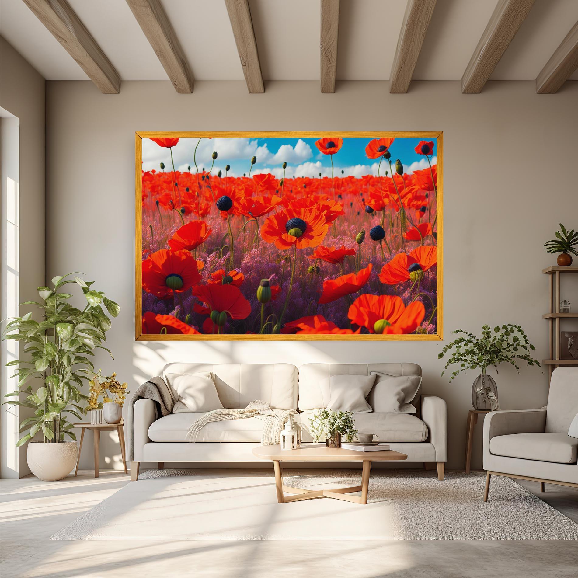 Leinwandbild Wild Poppies mockup 6