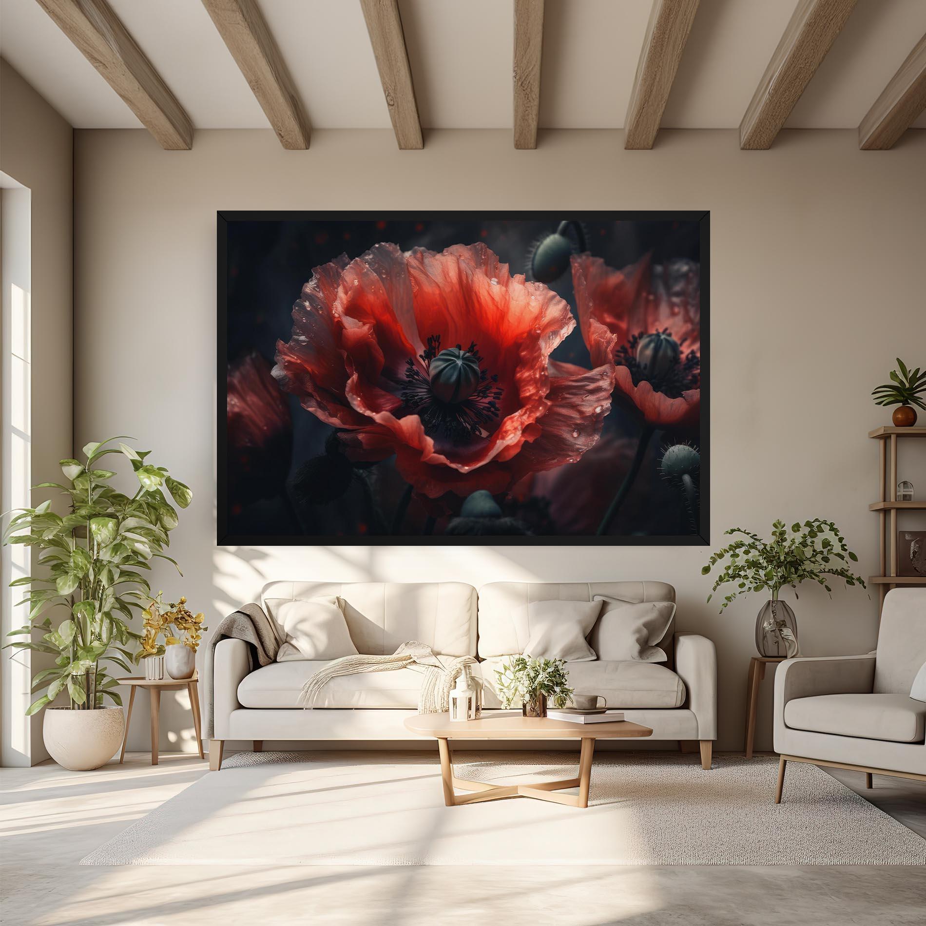 Leinwandbild Dark Shade Poppy mockup 6