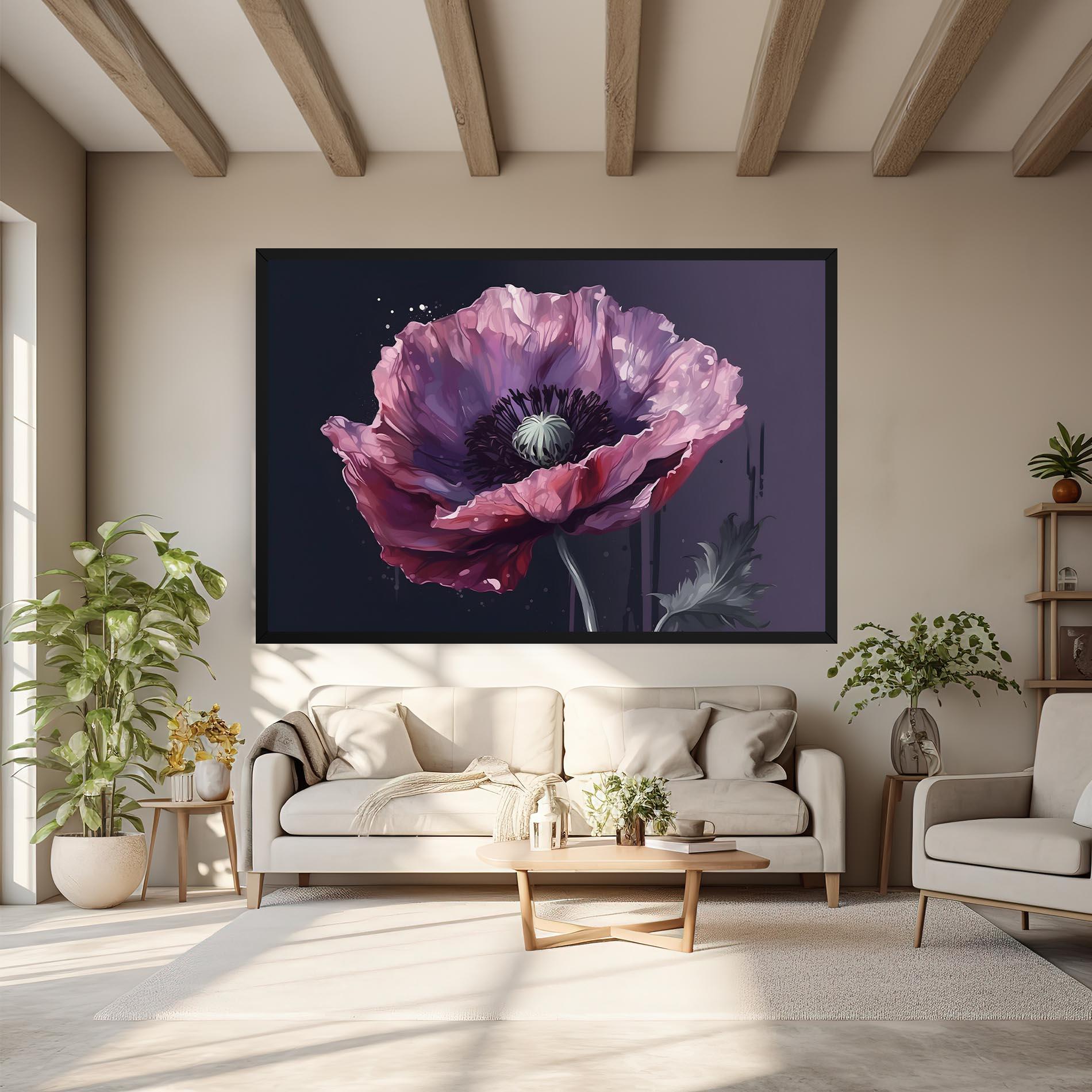 Leinwandbild Light Purple Poppy mockup 6