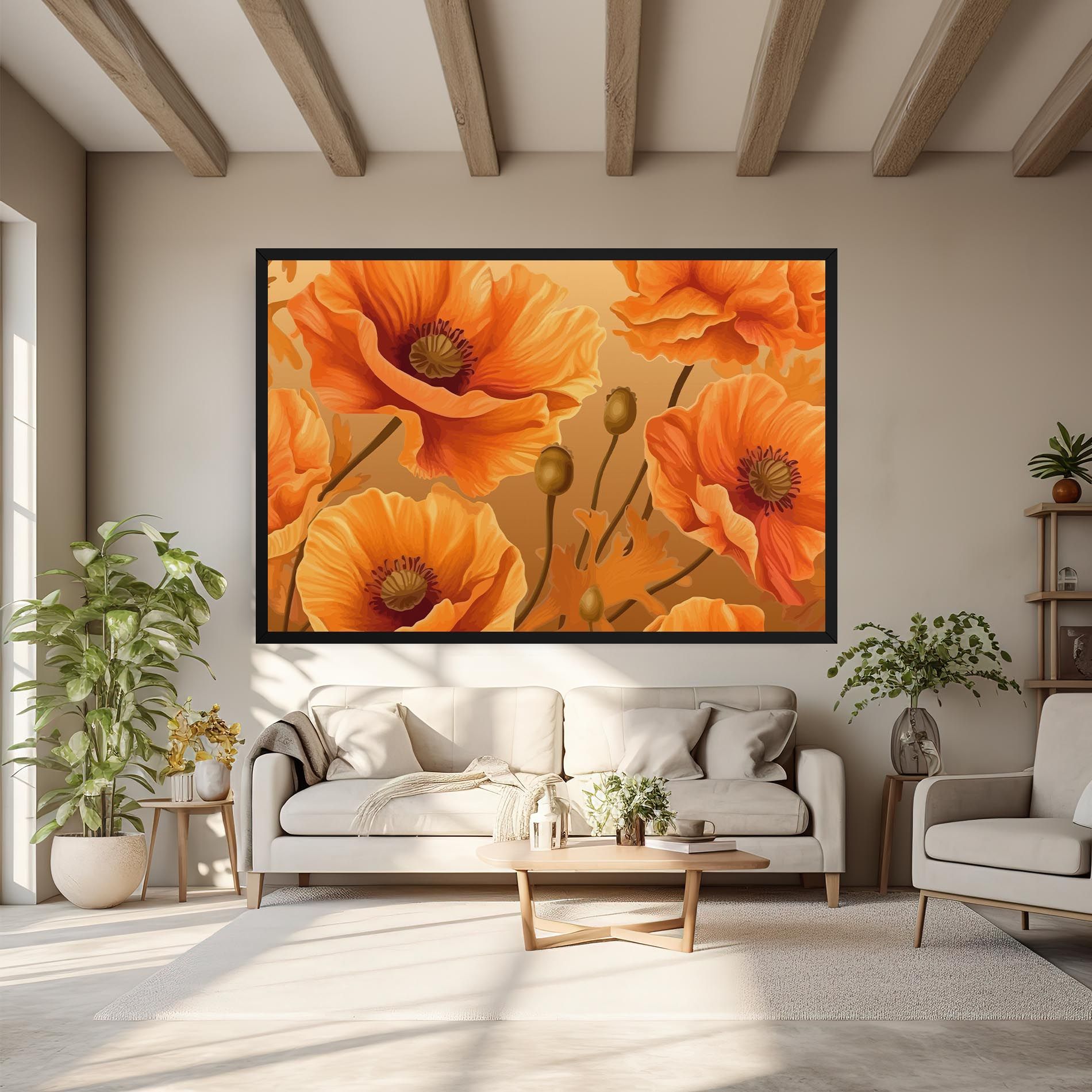 Pastel Orange Poppy mockup 6