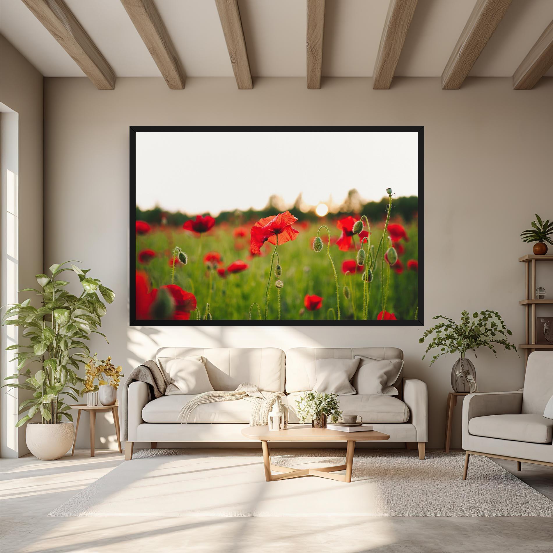 Leinwandbild Poppies Field mockup 6