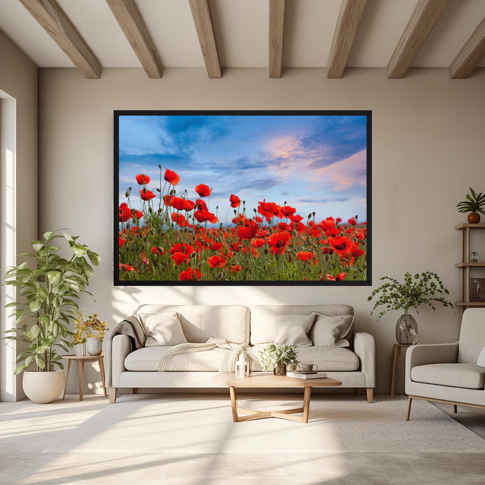 Leinwandbild Poppy Field mockup 6