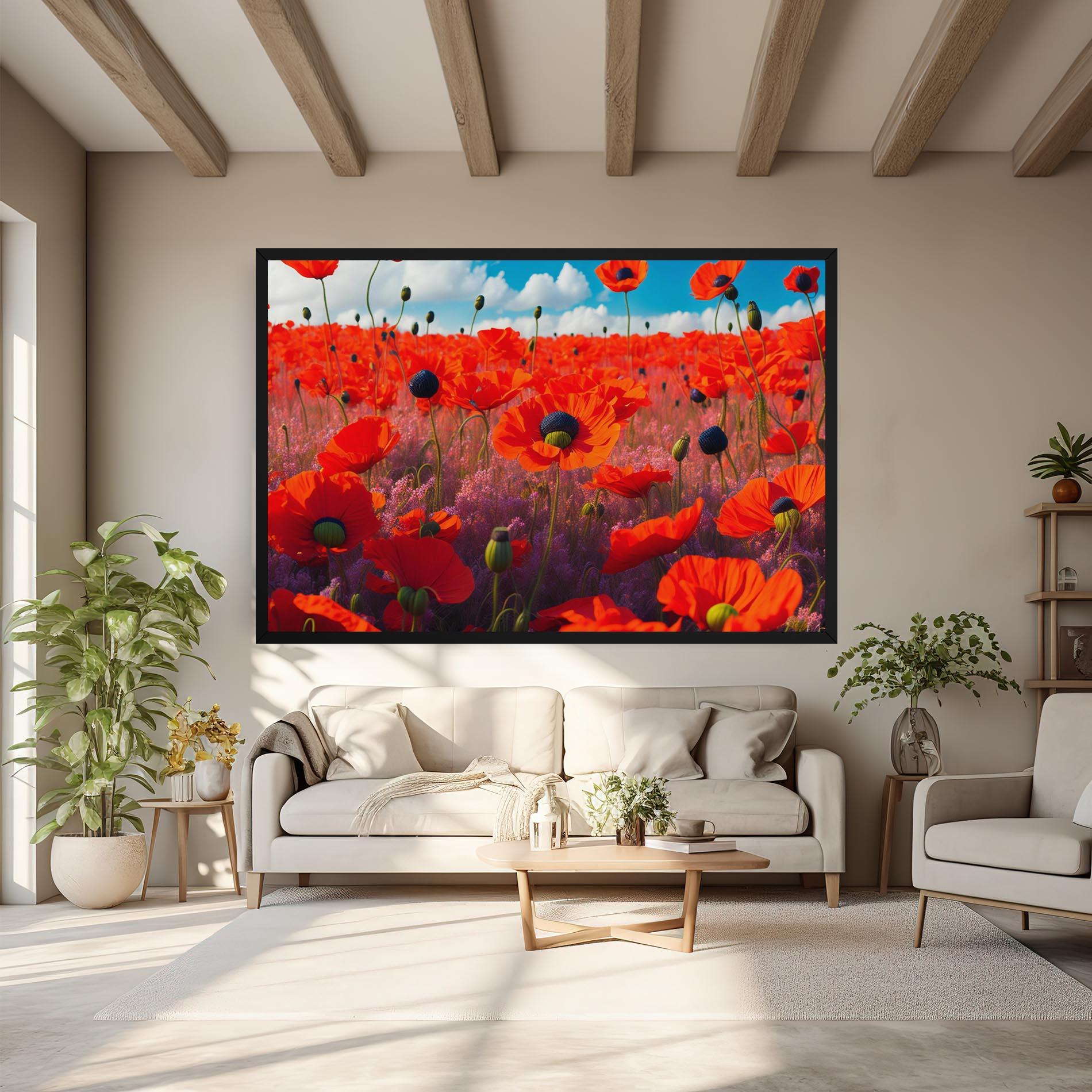 Leinwandbild Wild Poppies mockup 6
