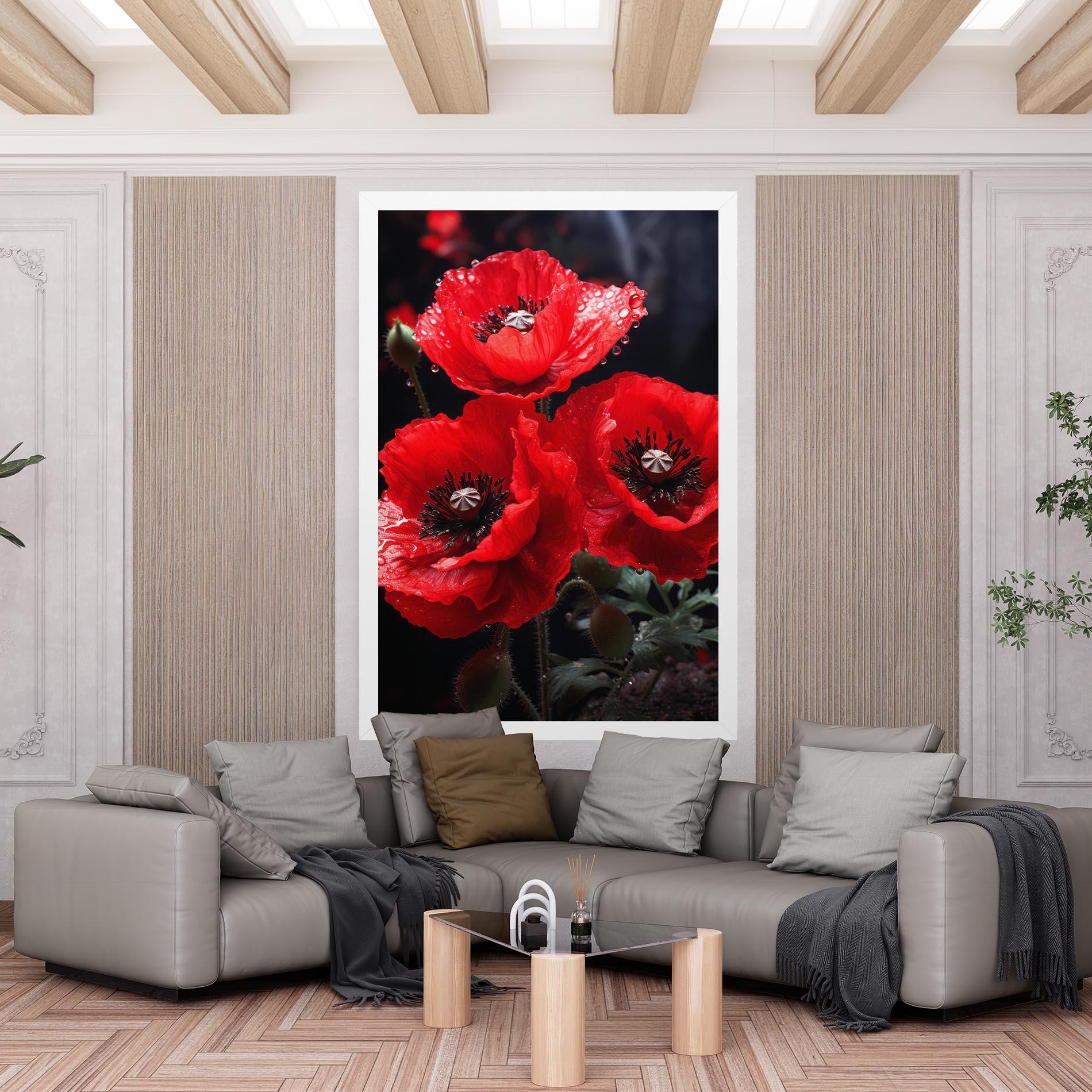 Leinwandbild Red Poppy mockup 6