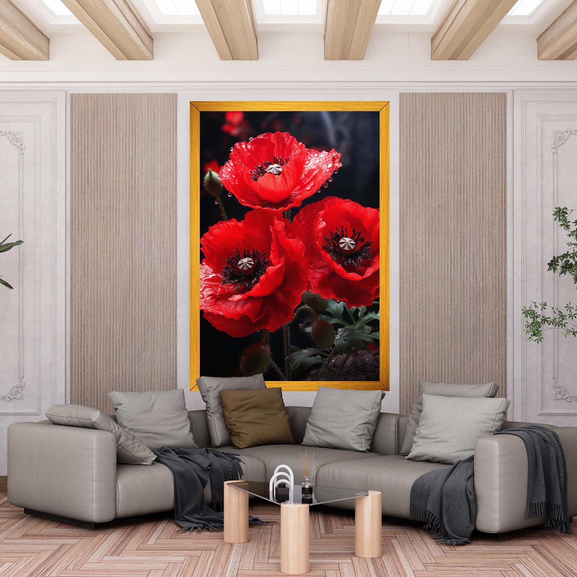 Leinwandbild Red Poppy mockup 6
