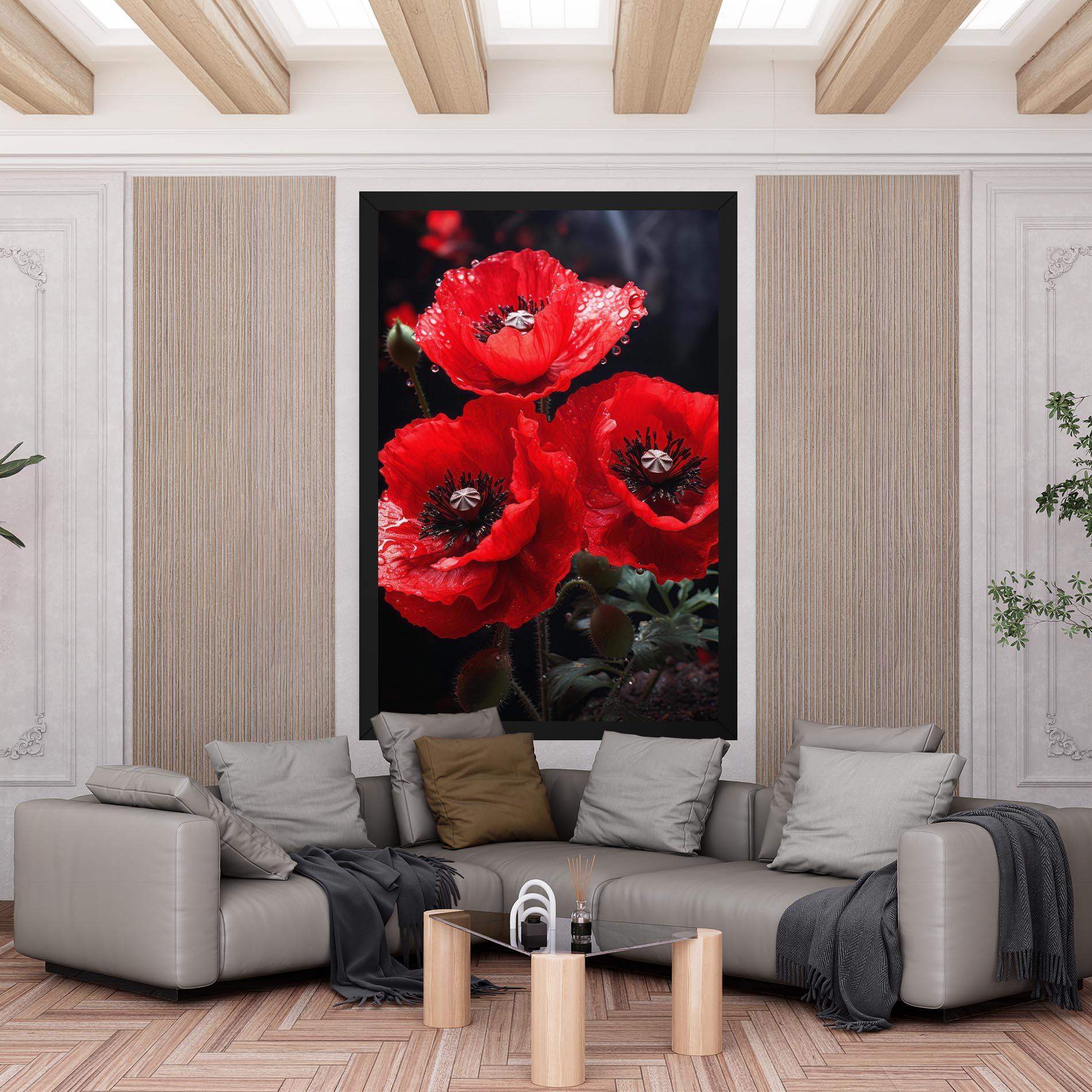 Leinwandbild Red Poppy mockup 6