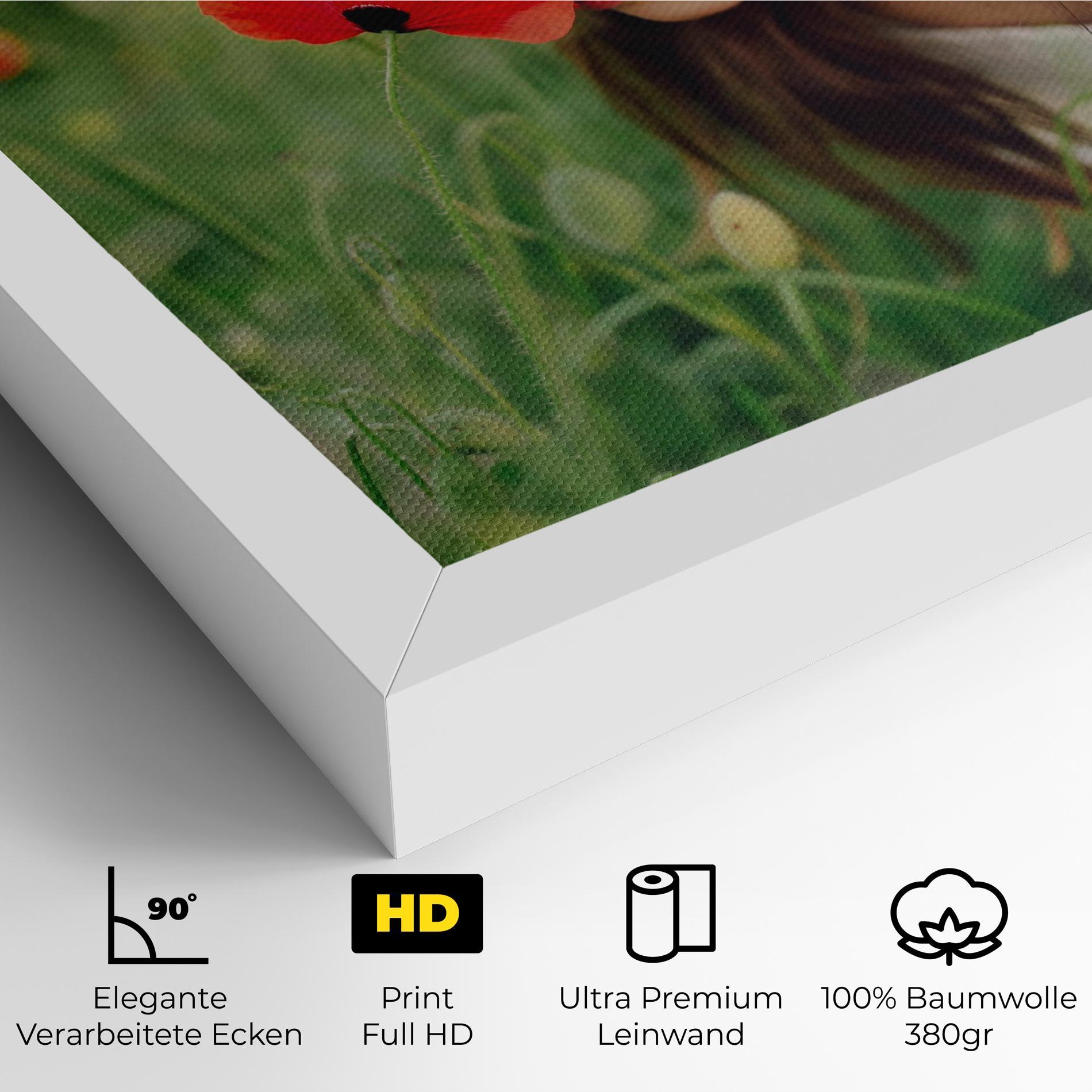 Leinwandbild Girl With Poppies mockup 4