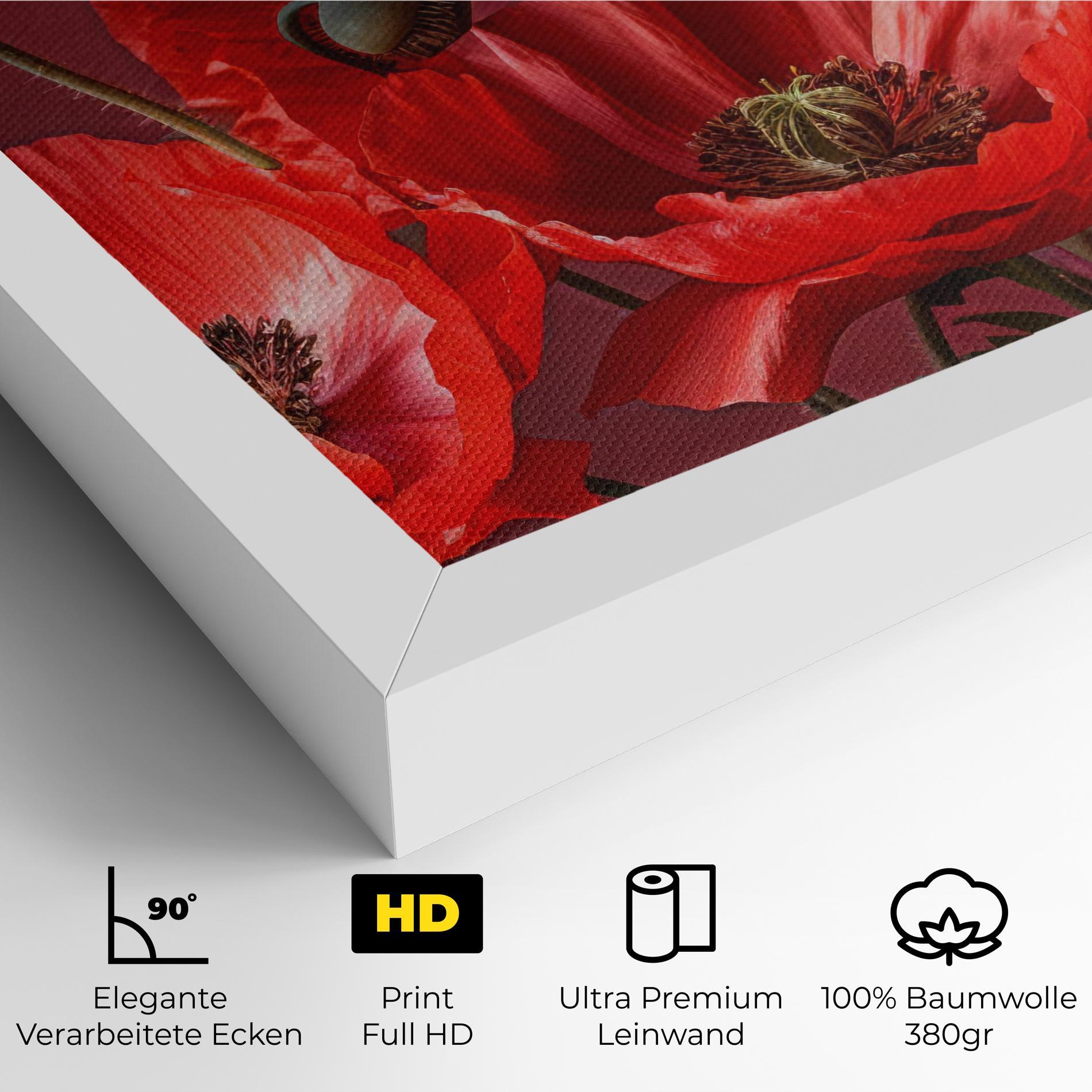 Leinwandbild Red Poppies mockup 4