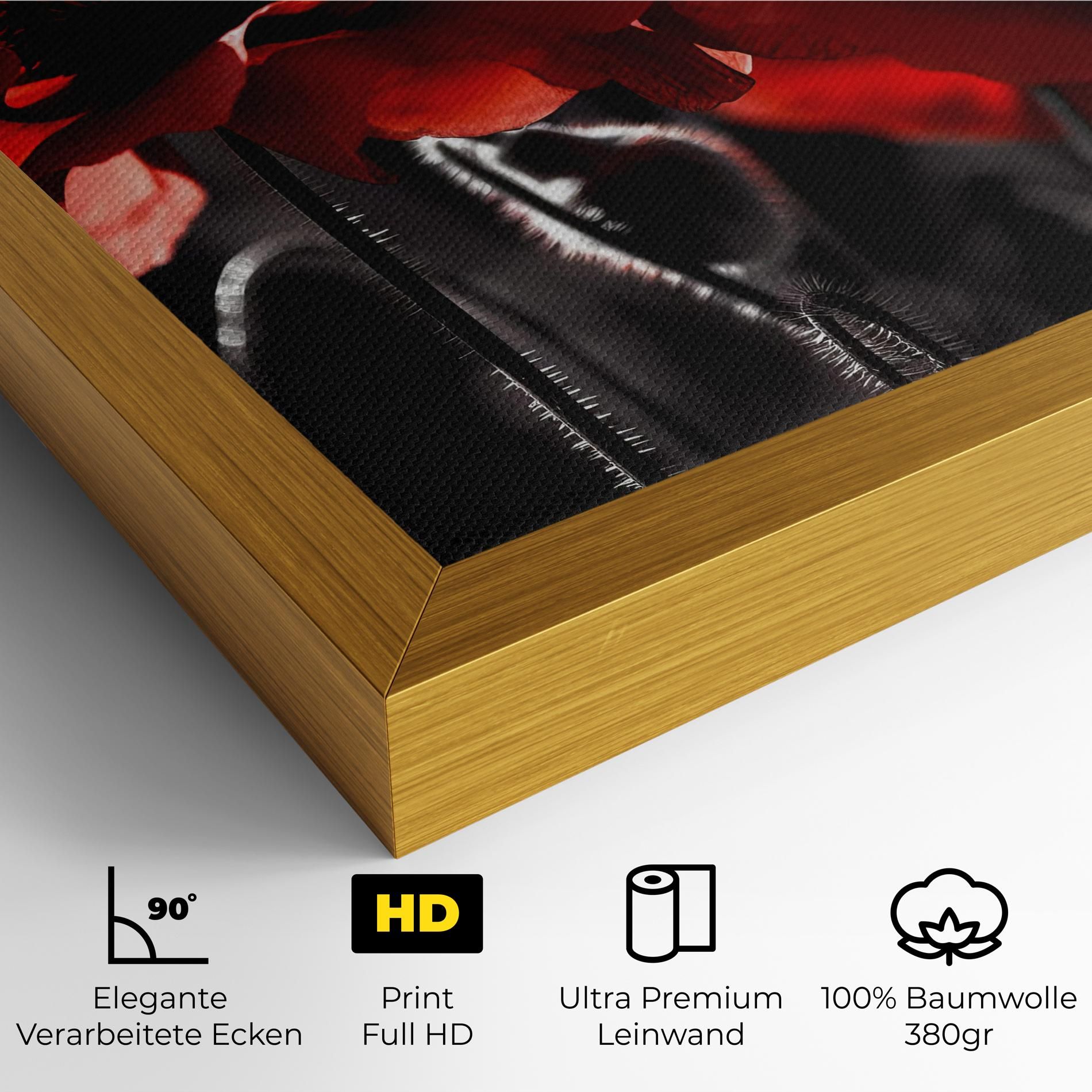 Light Red Poppy On Black mockup 4