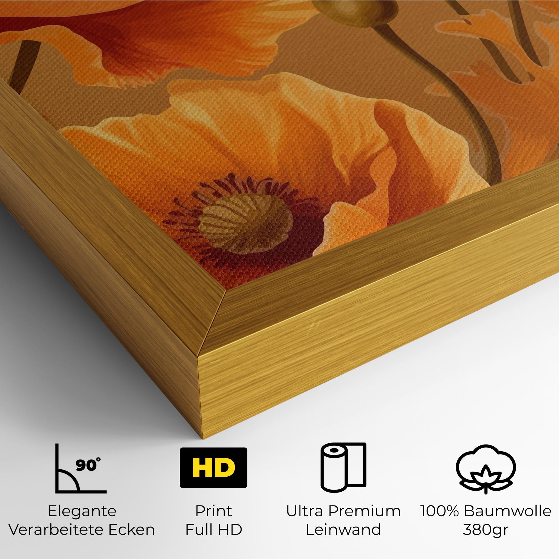 Leinwandbild Pastel Orange Poppy mockup 4