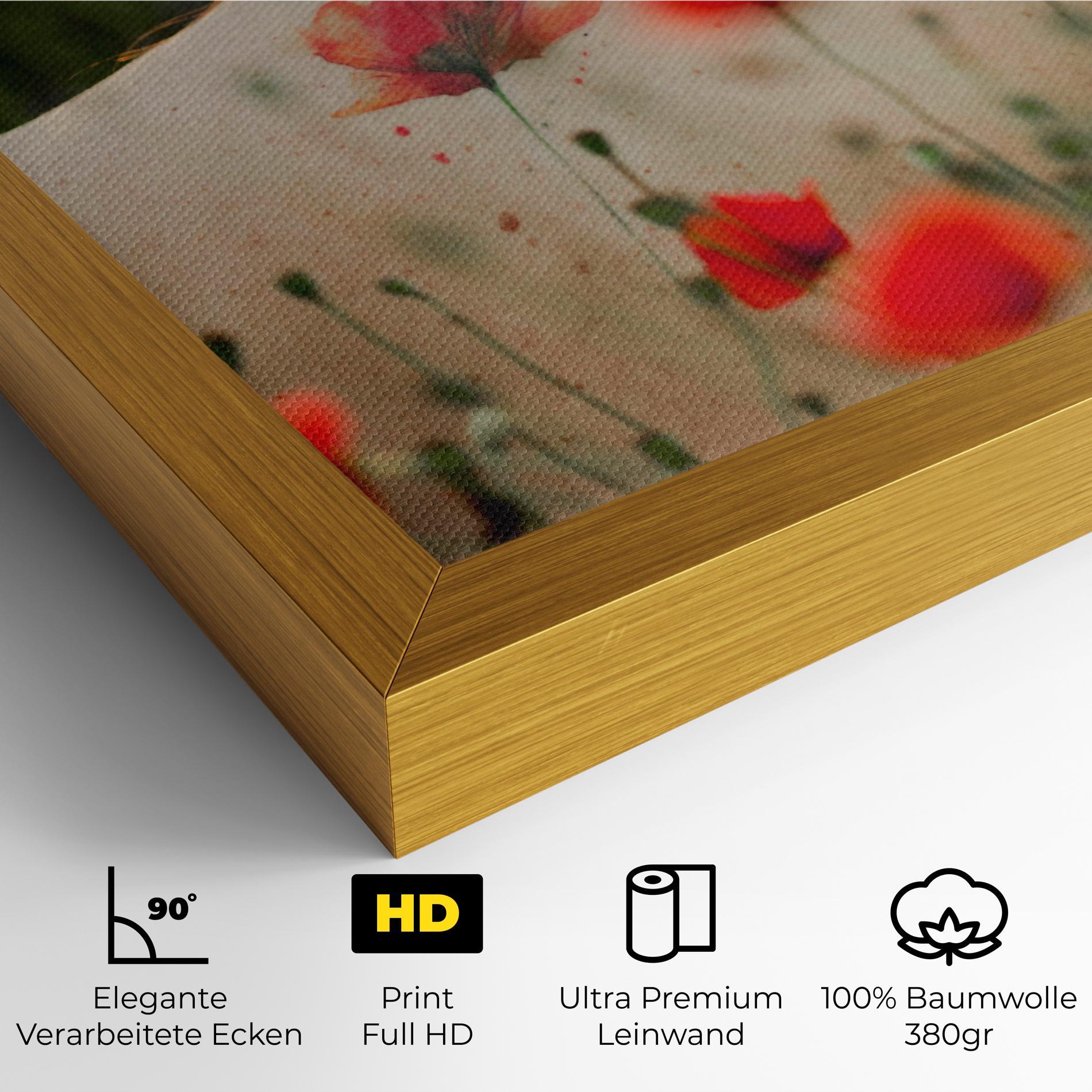 Leinwandbild Poppy Tattoo mockup 4