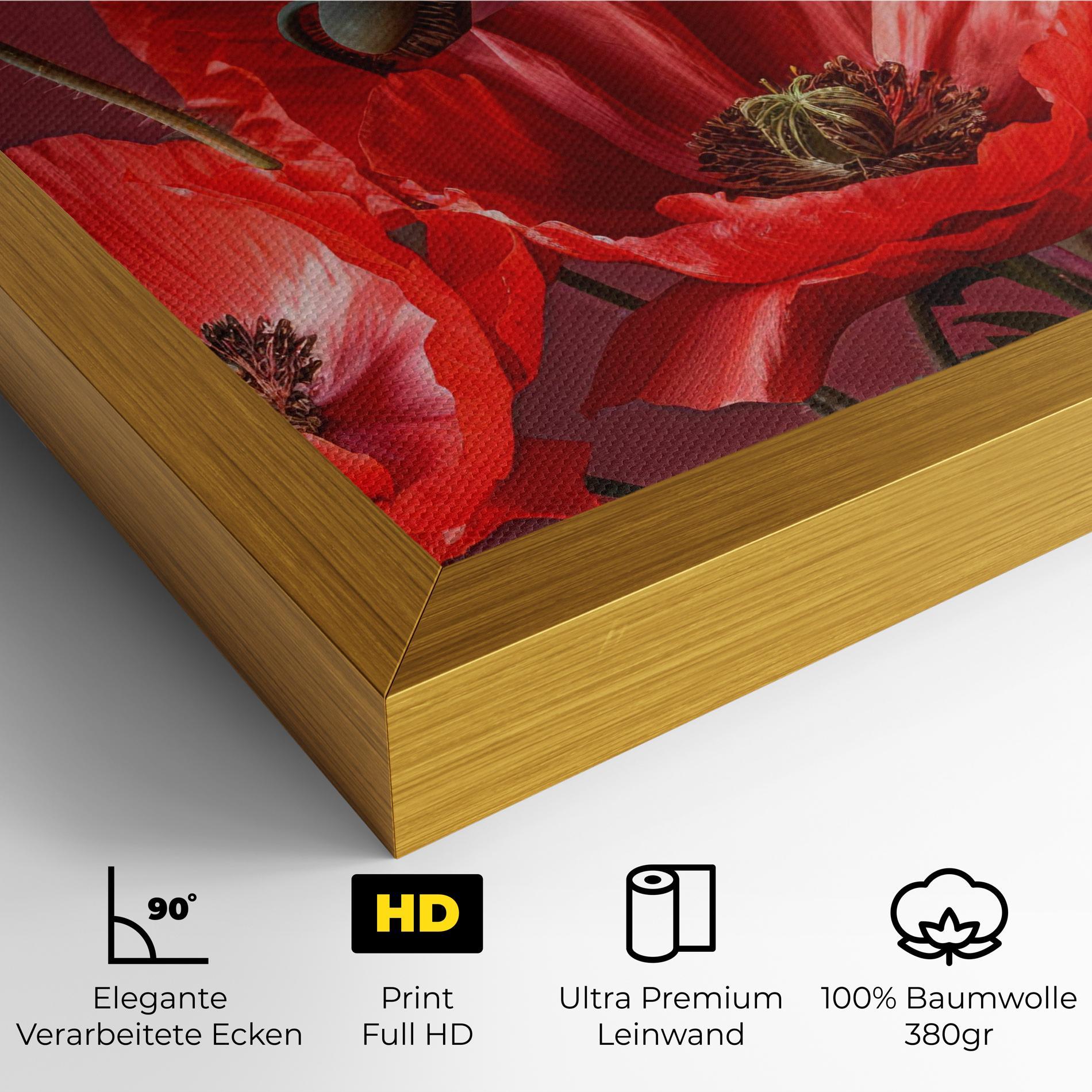 Leinwandbild Red Poppies mockup 4
