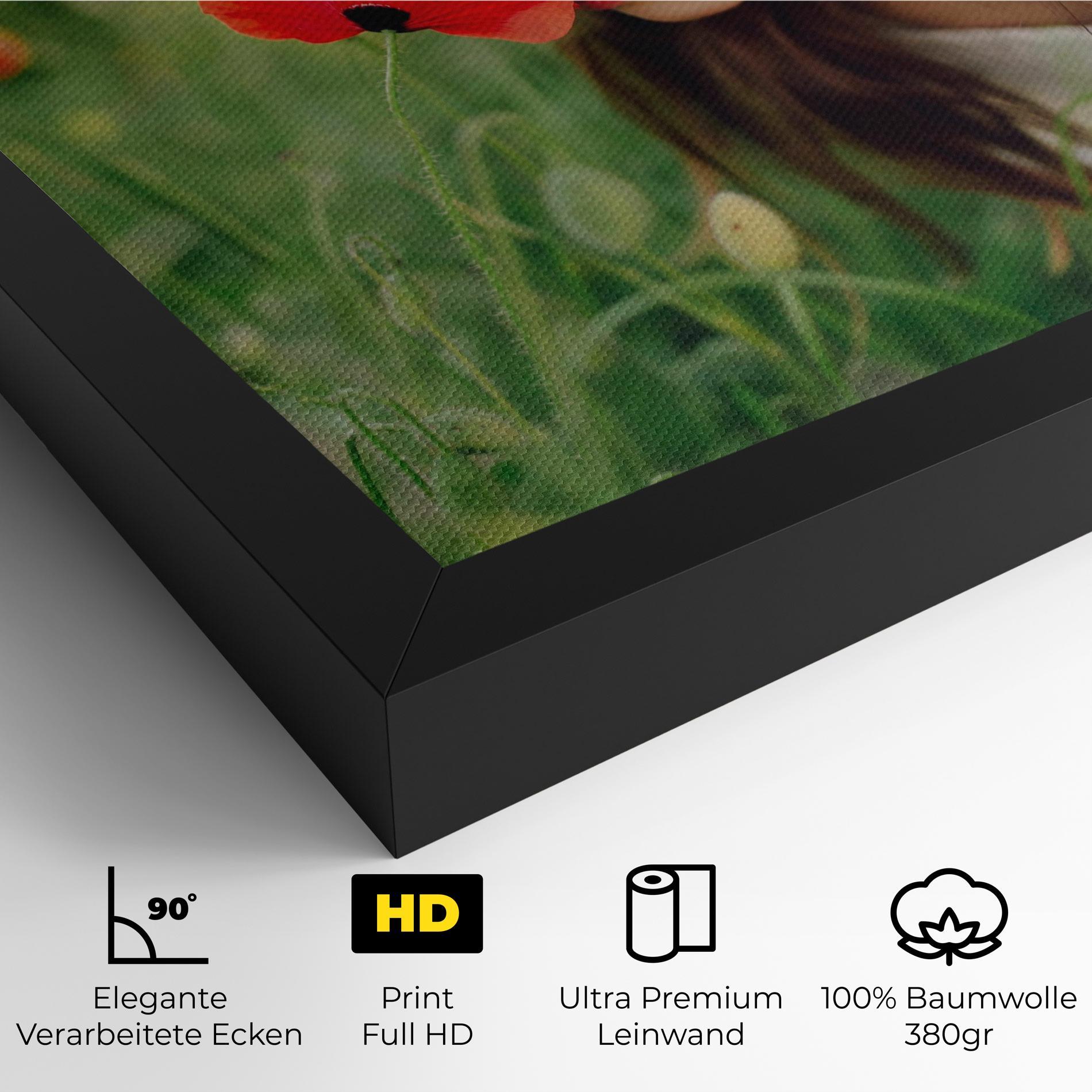 Leinwandbild Girl With Poppies mockup 4