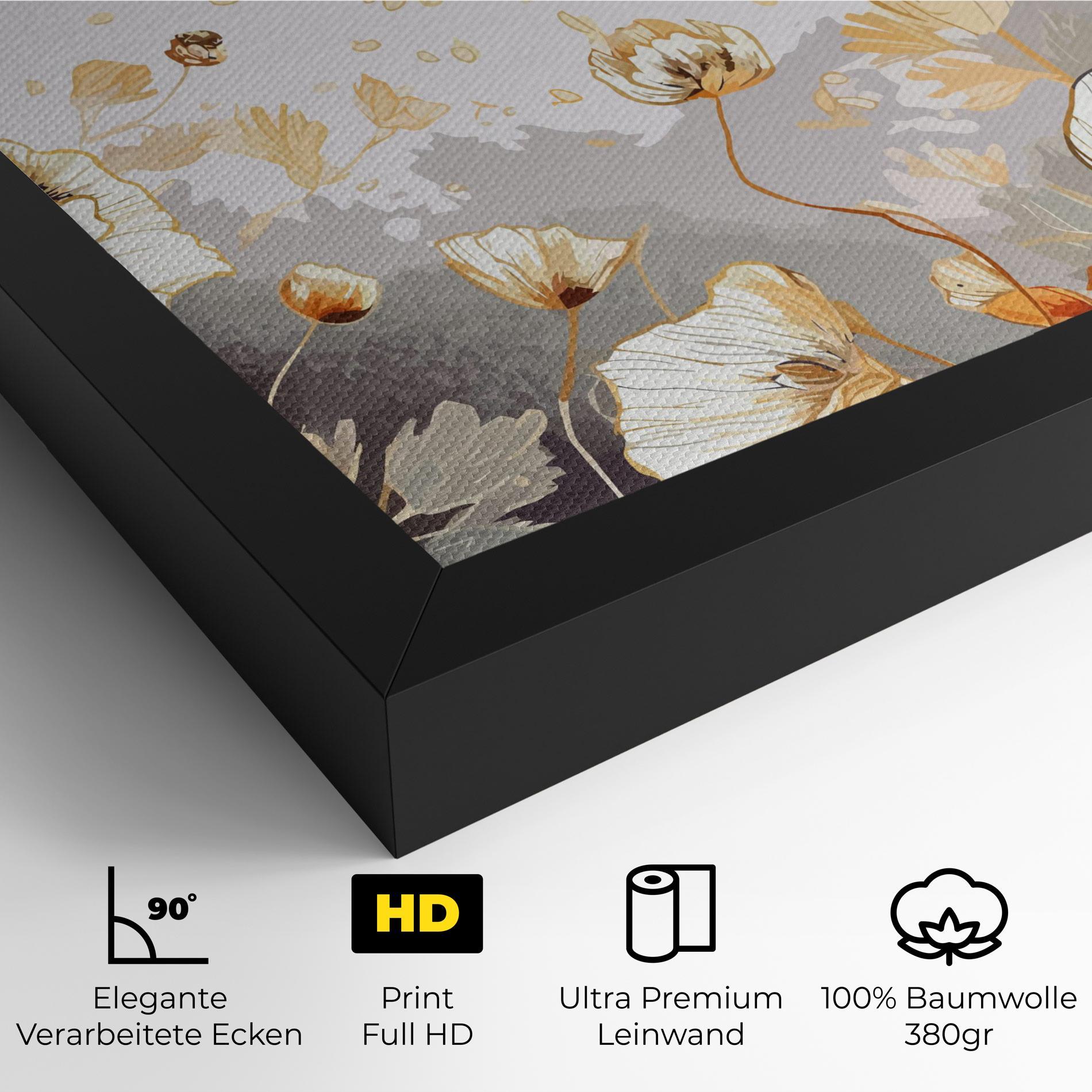 Leinwandbild Gold Poppies mockup 4