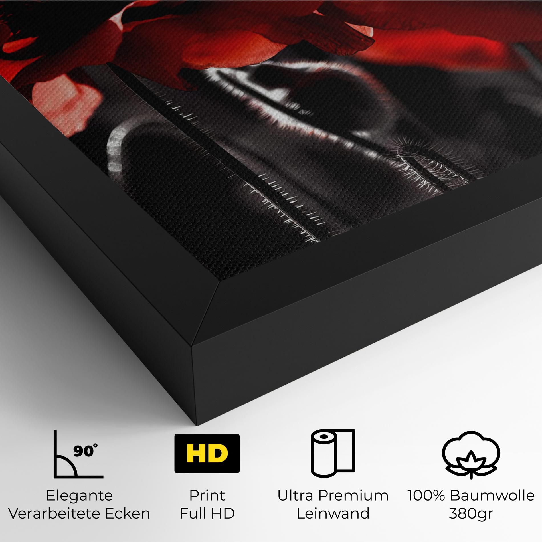 Light Red Poppy On Black mockup 4