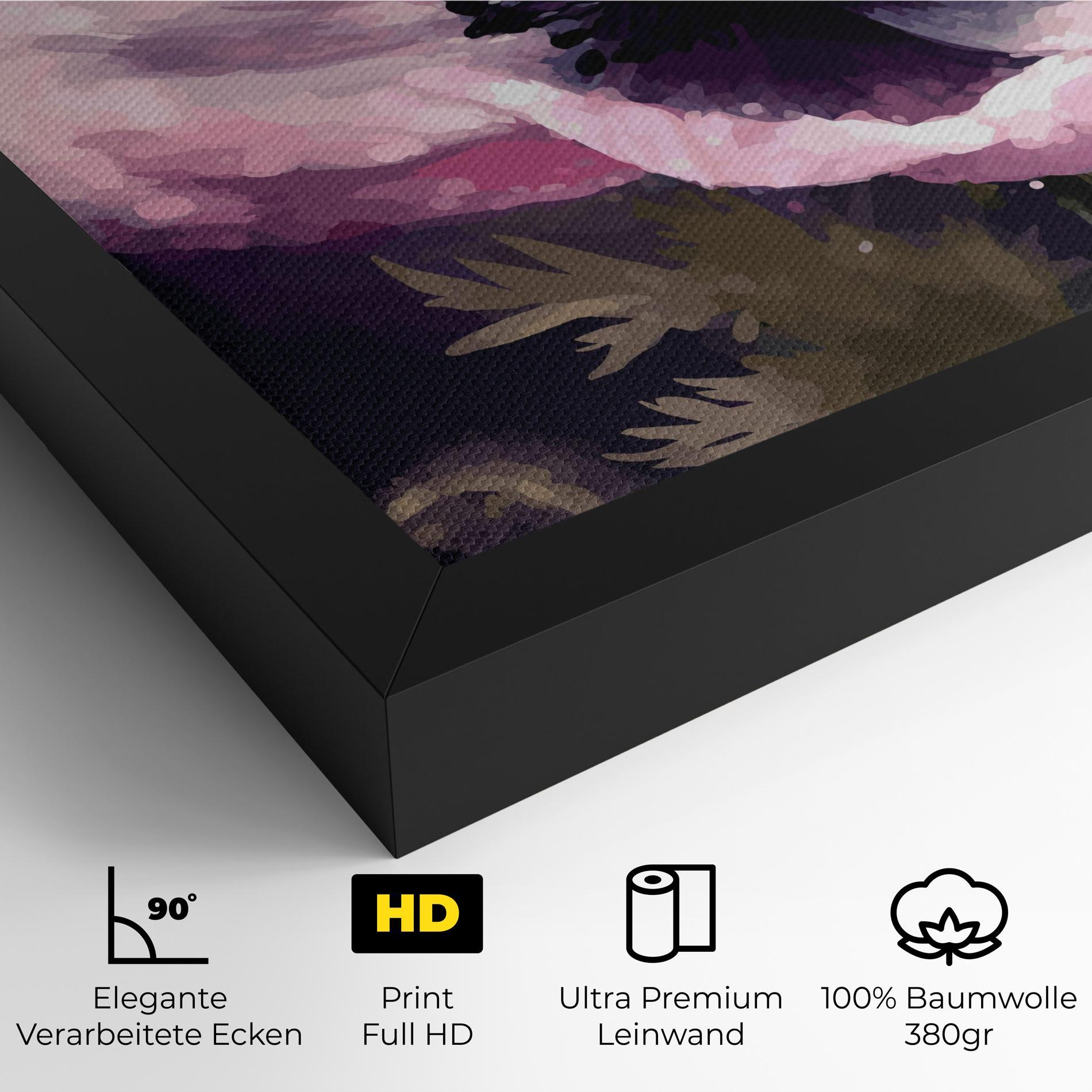 Leinwandbild Pretty Pink Poppy mockup 4