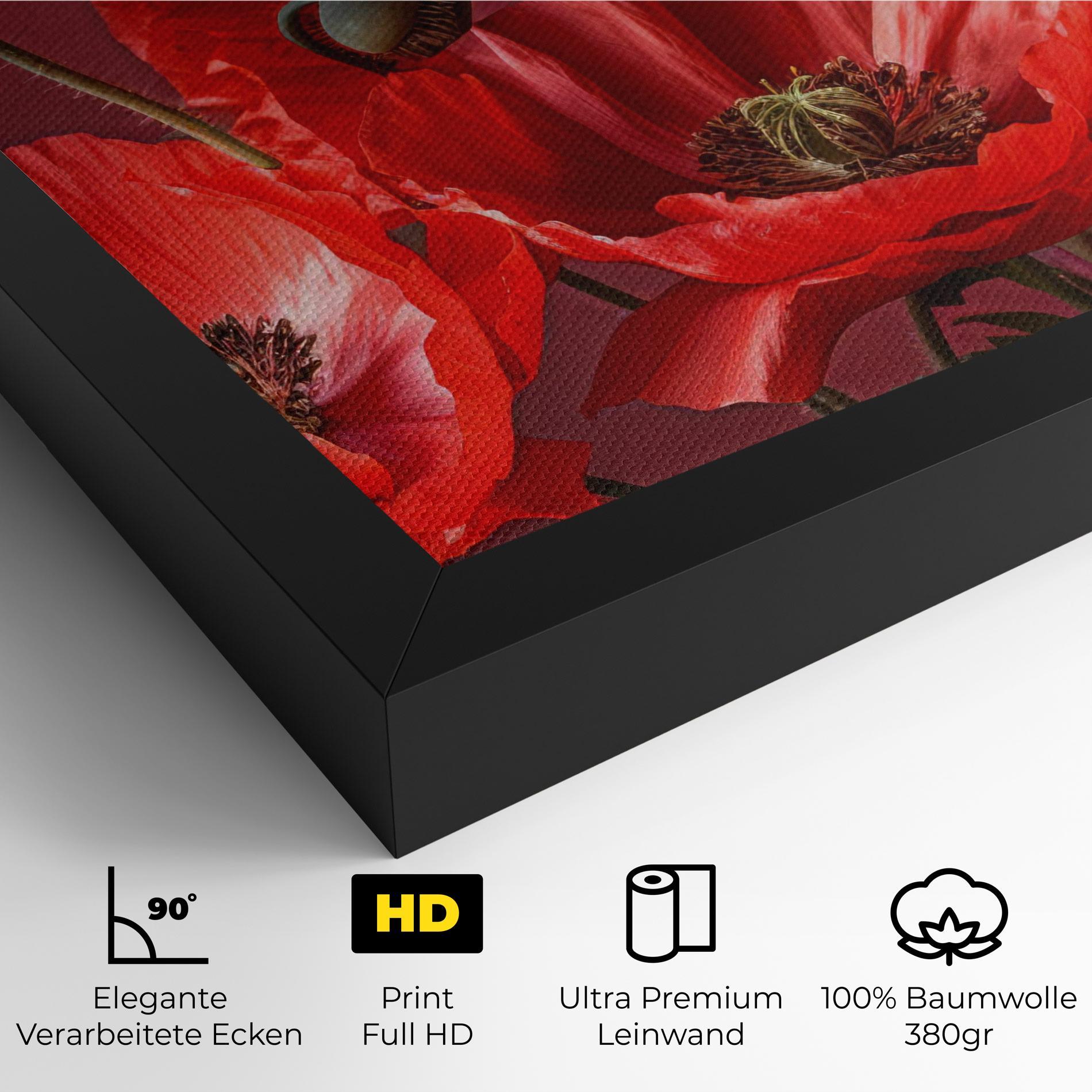 Leinwandbild Red Poppies mockup 4