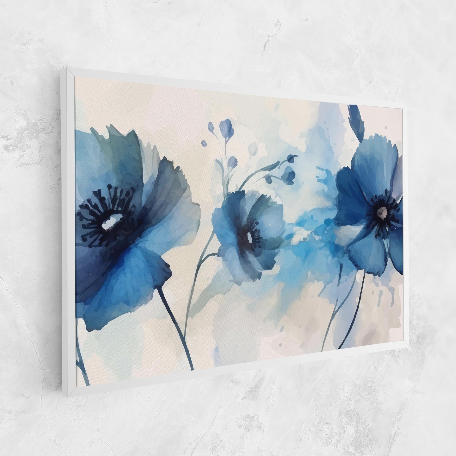 Leinwandbild Blue Poppies mockup 1