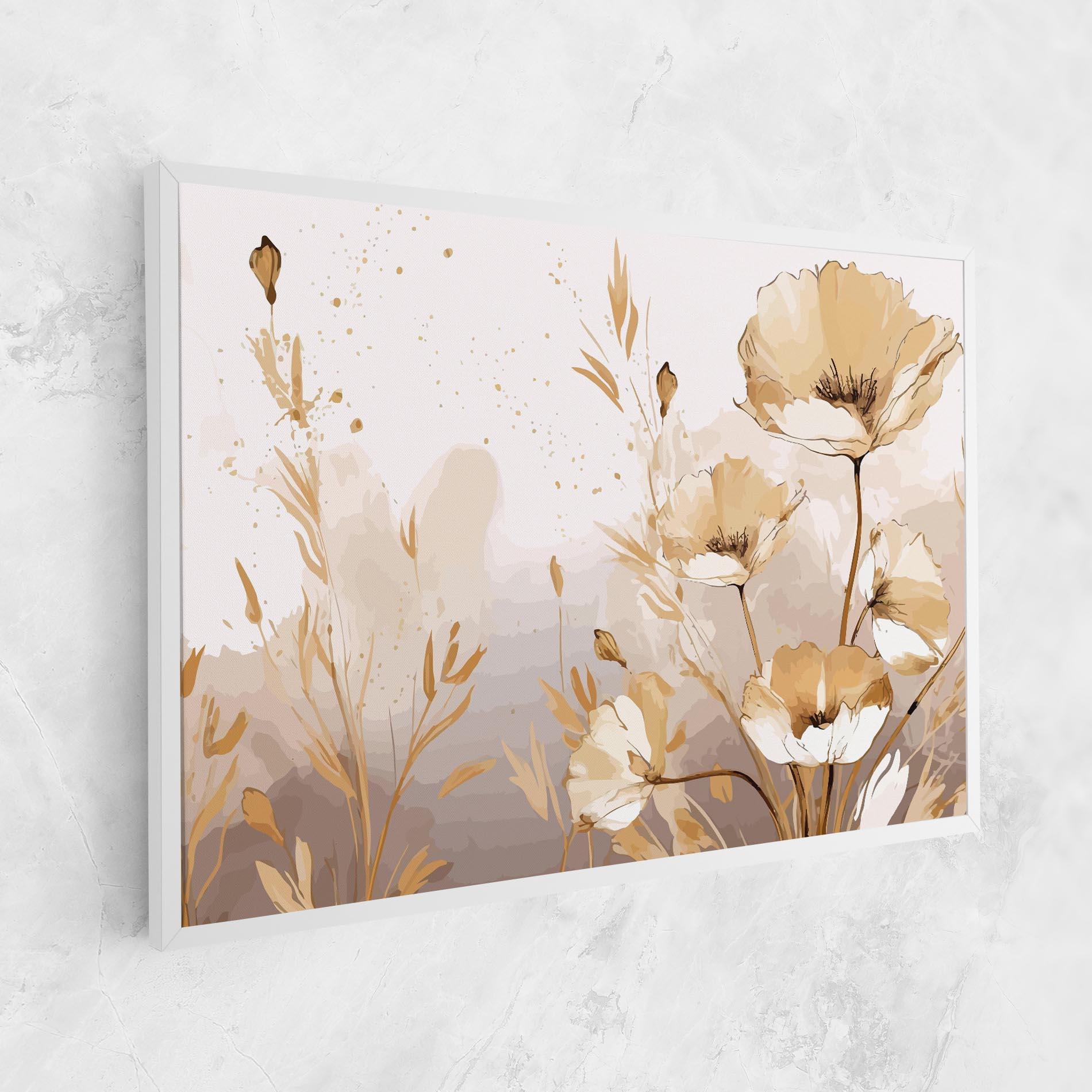 Leinwandbild Gold Cream Poppy mockup 1