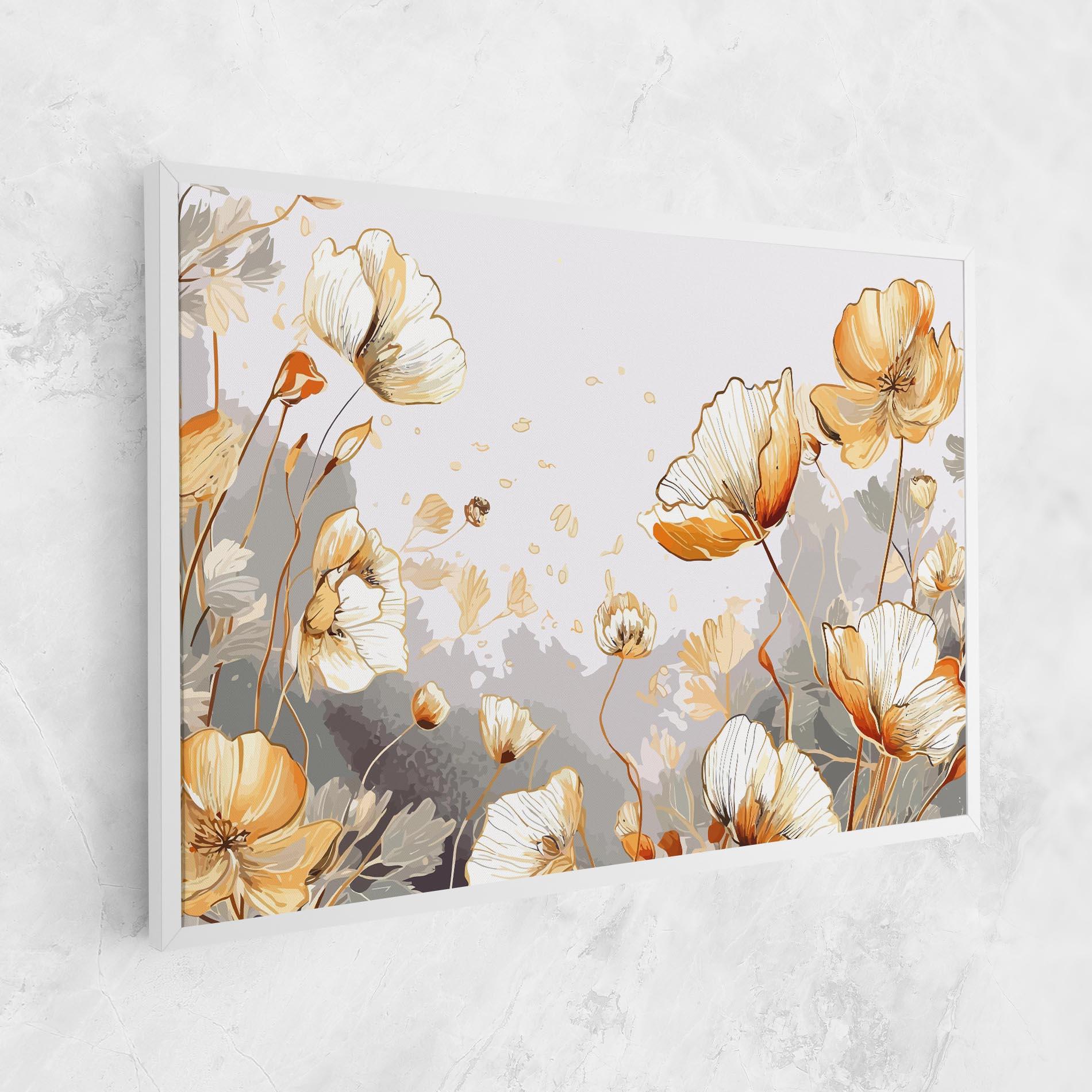 Leinwandbild Gold Poppies mockup 1