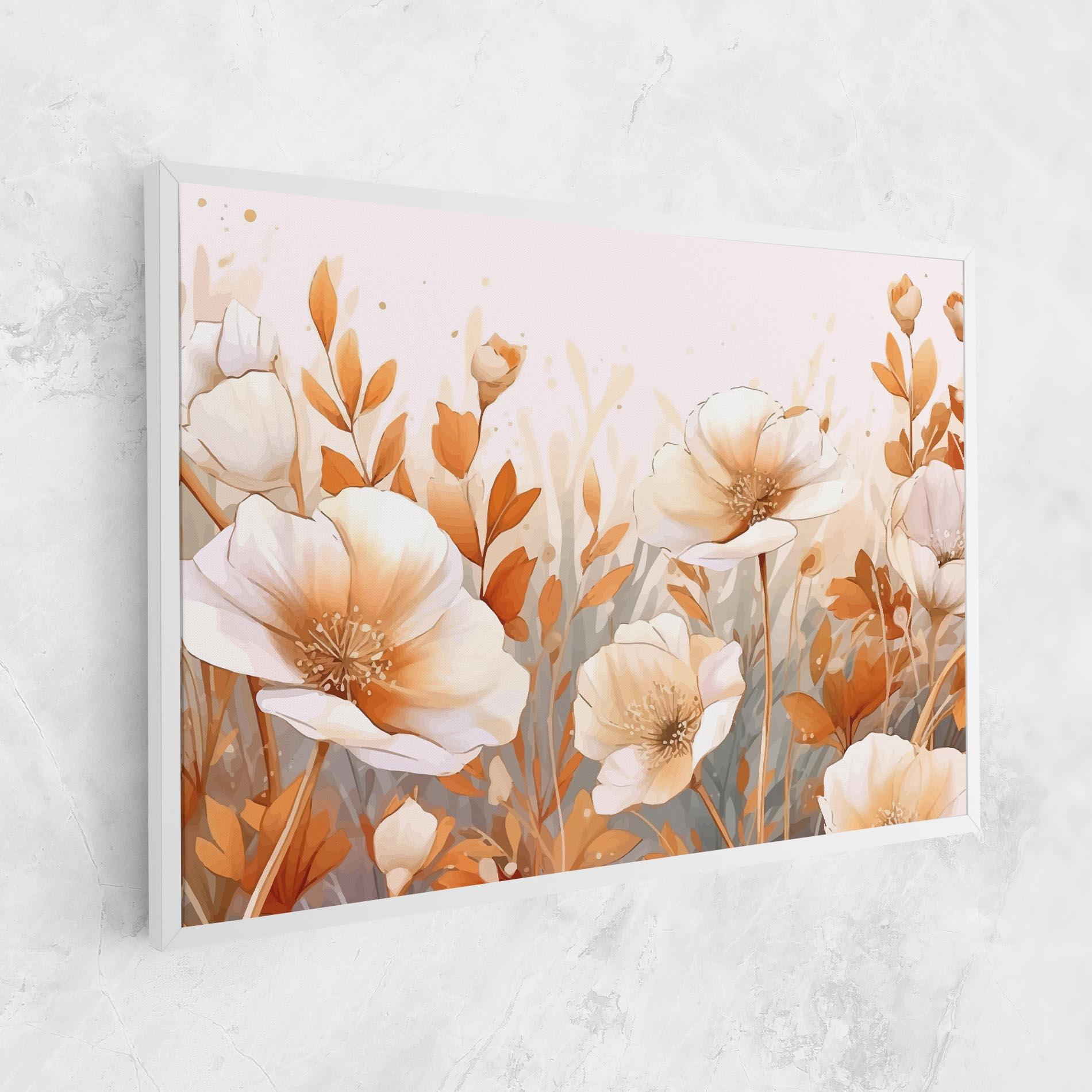 Leinwandbild Orange Cream Poppy mockup 1