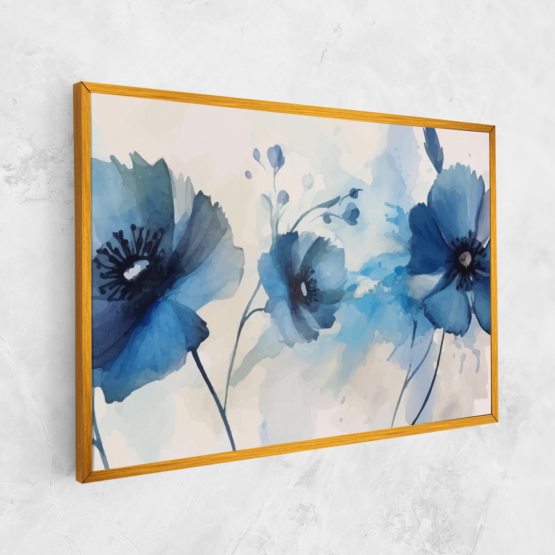 Leinwandbild Blue Poppies mockup 1