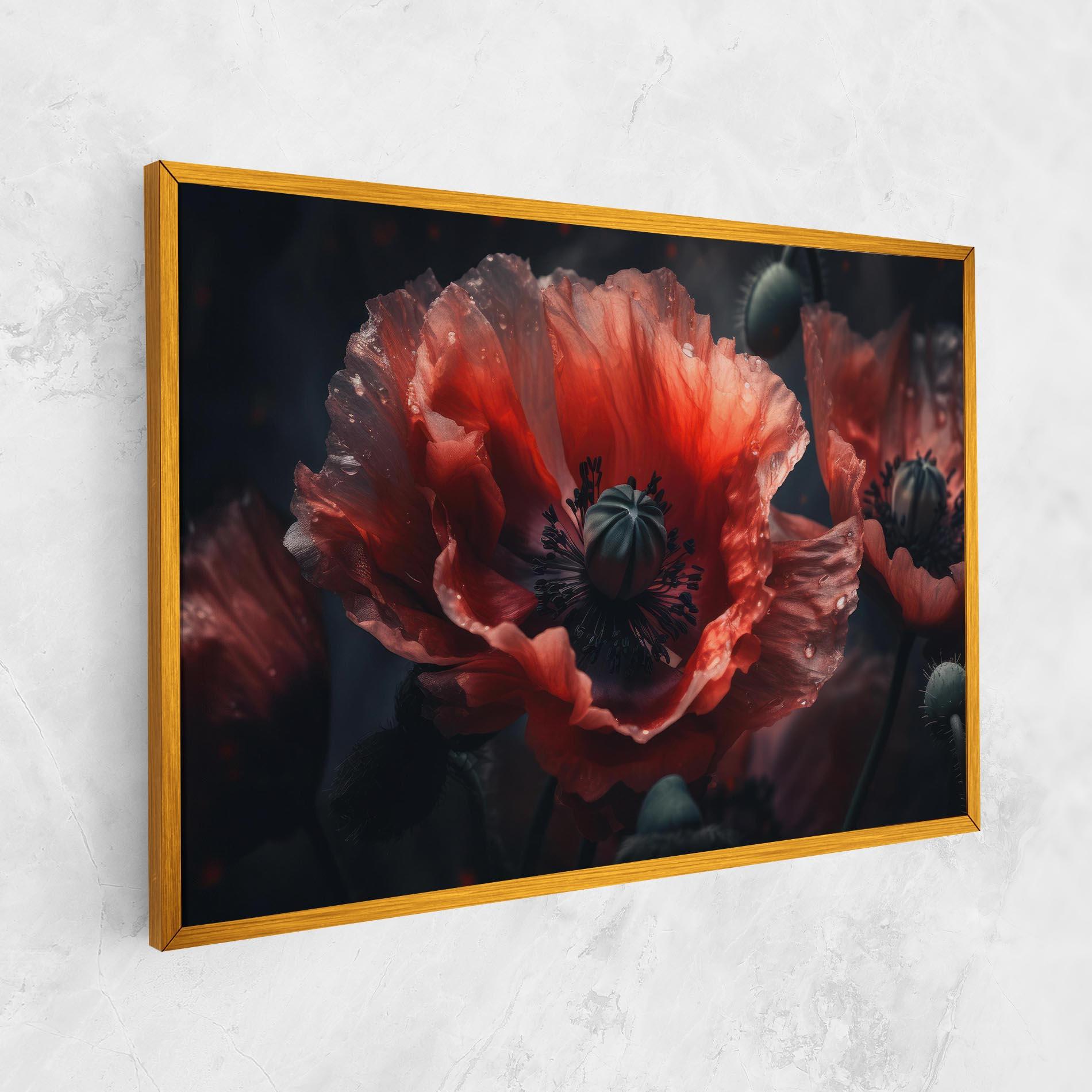 Leinwandbild Dark Shade Poppy mockup 1