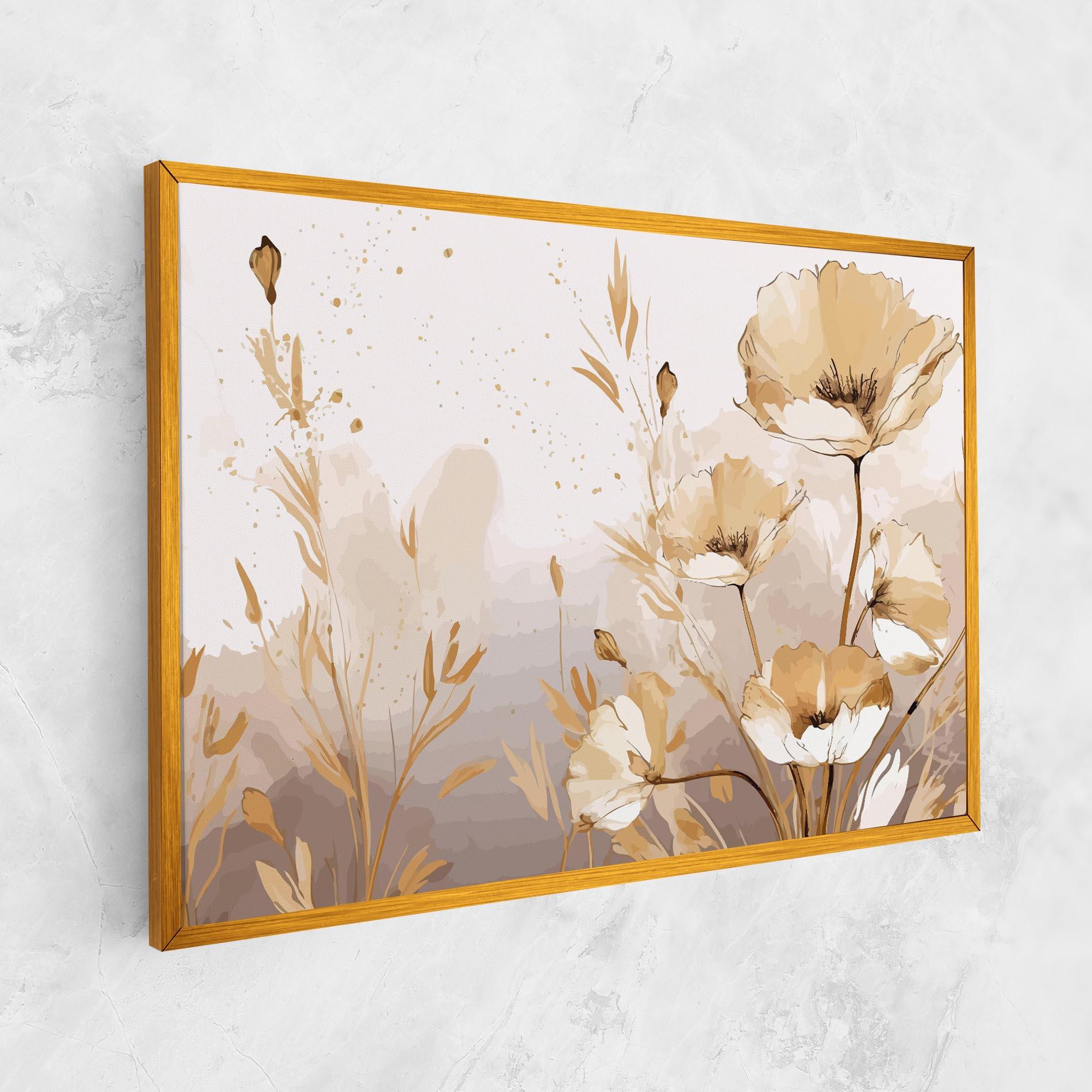 Leinwandbild Gold Cream Poppy mockup 1