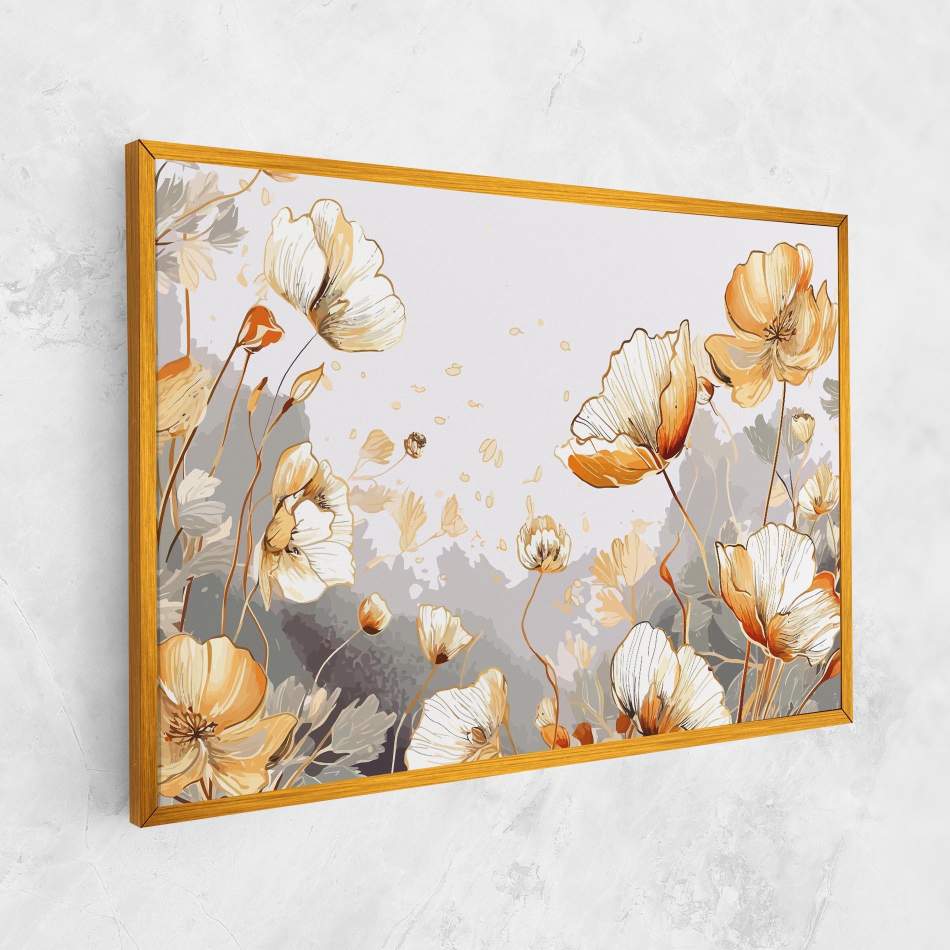 Leinwandbild Gold Poppies mockup 1