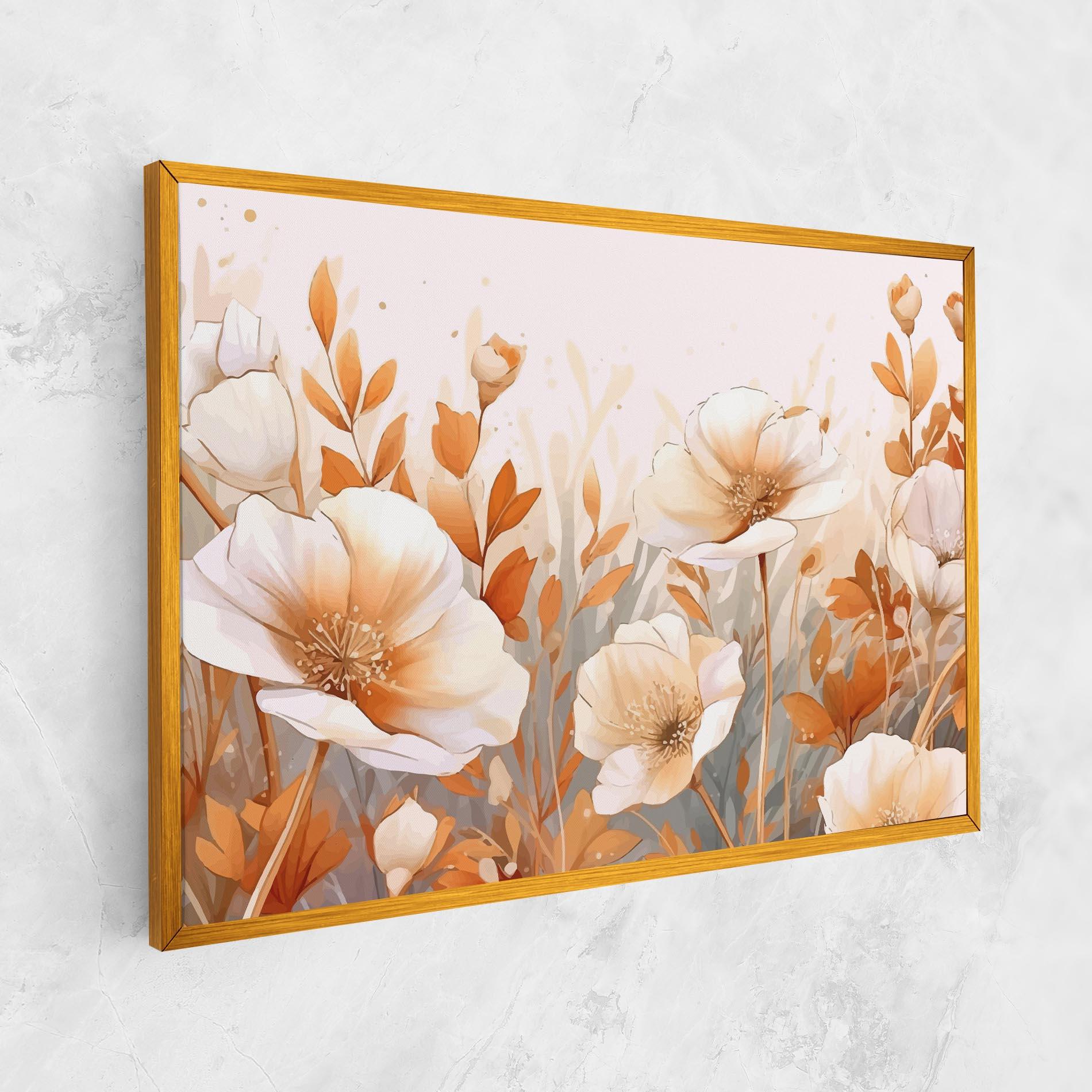 Leinwandbild Orange Cream Poppy mockup 1