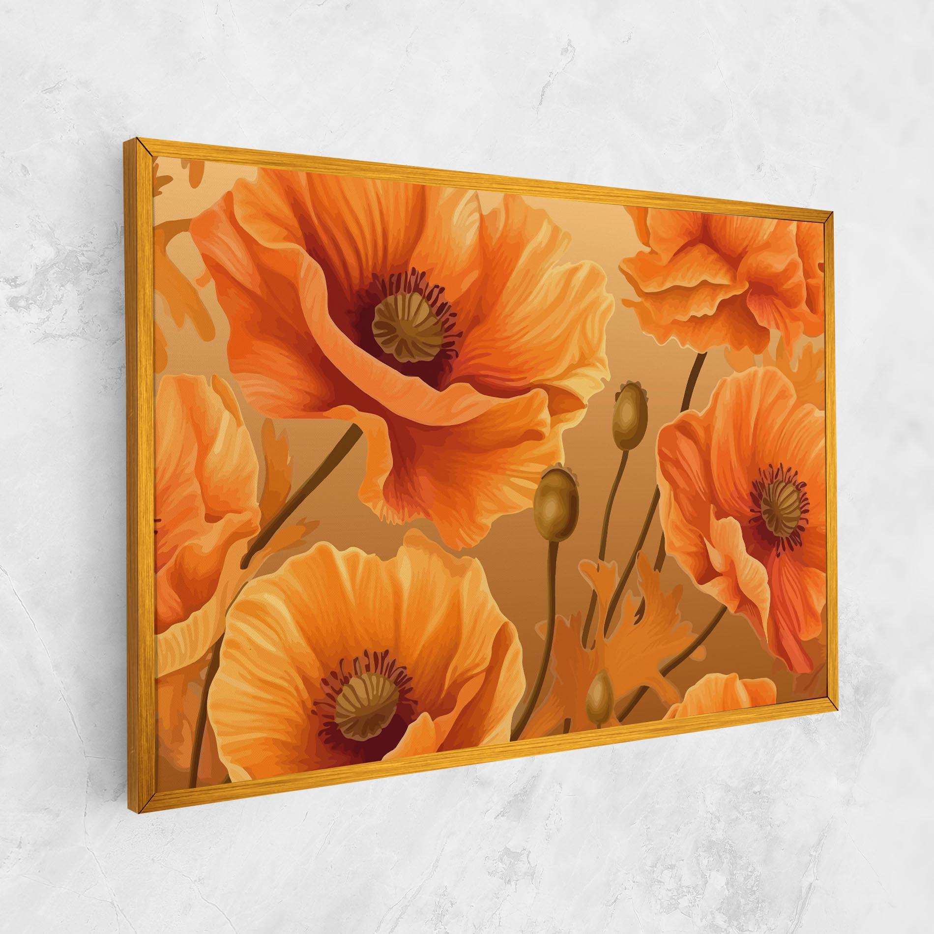 Leinwandbild Pastel Orange Poppy mockup 1