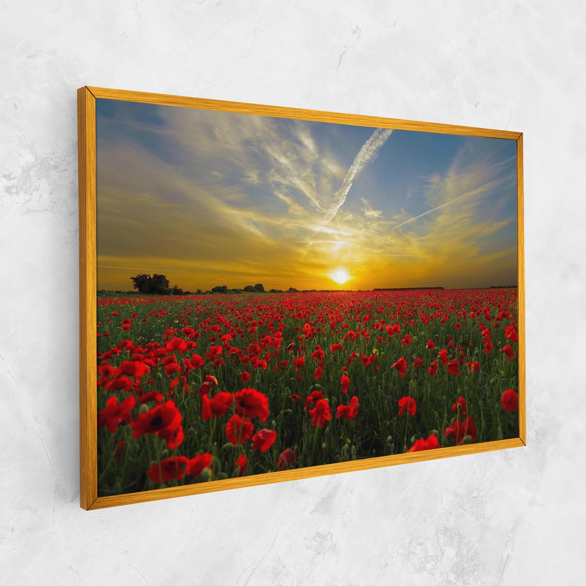 Leinwandbild Poppies Sunset mockup 1