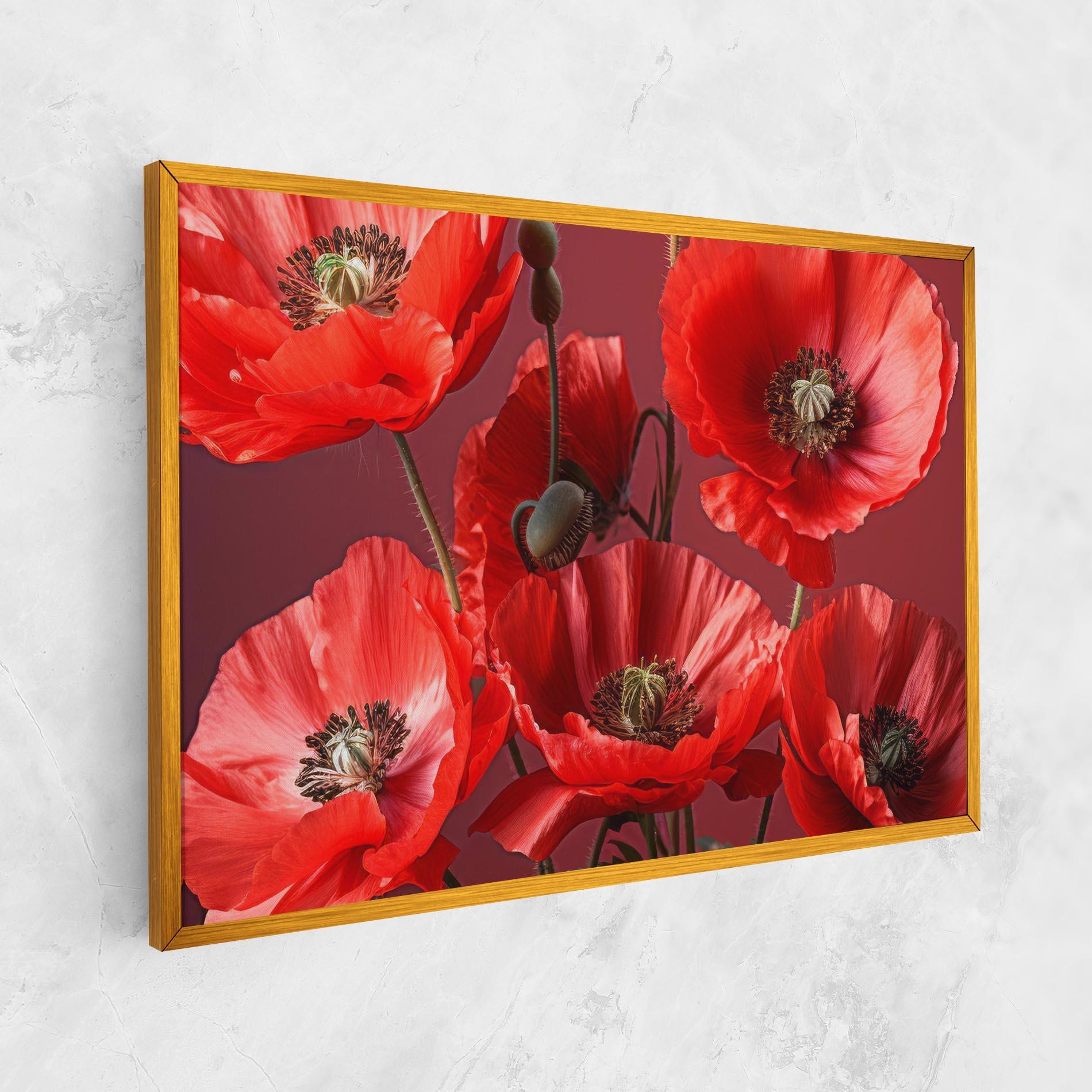 Leinwandbild Red Poppies mockup 1