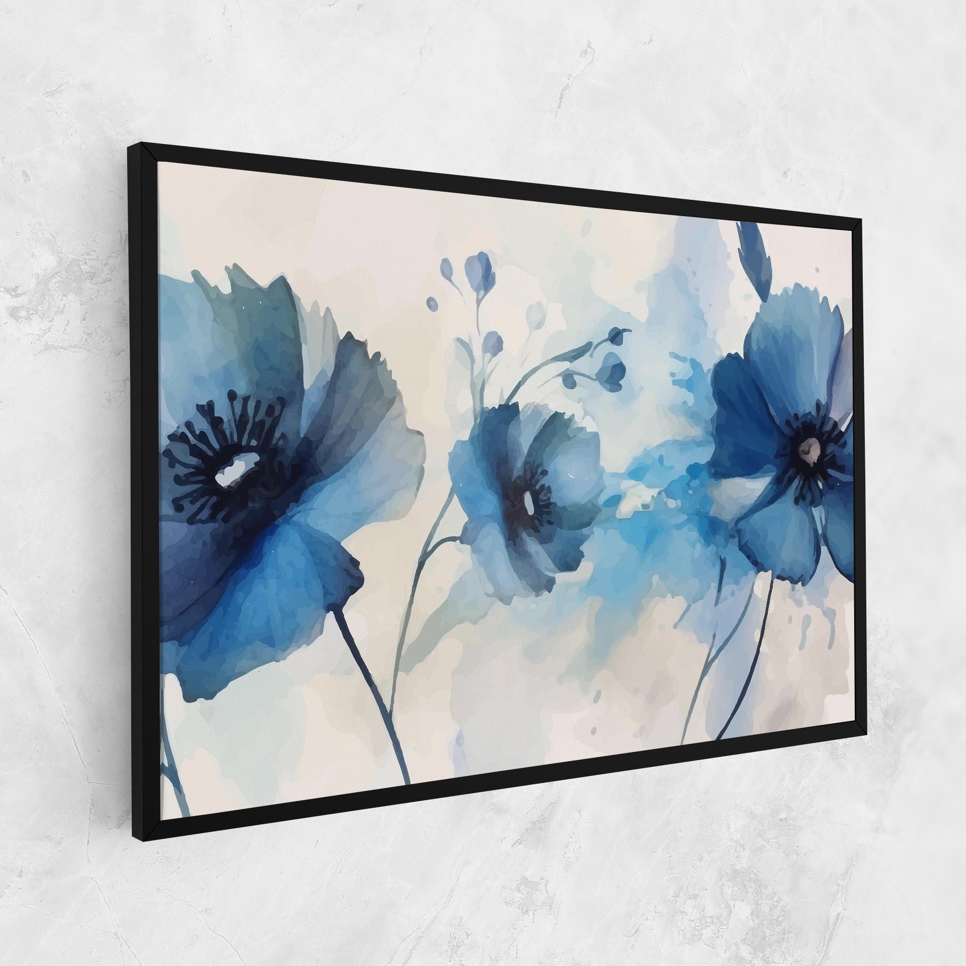 Leinwandbild Blue Poppies mockup 1