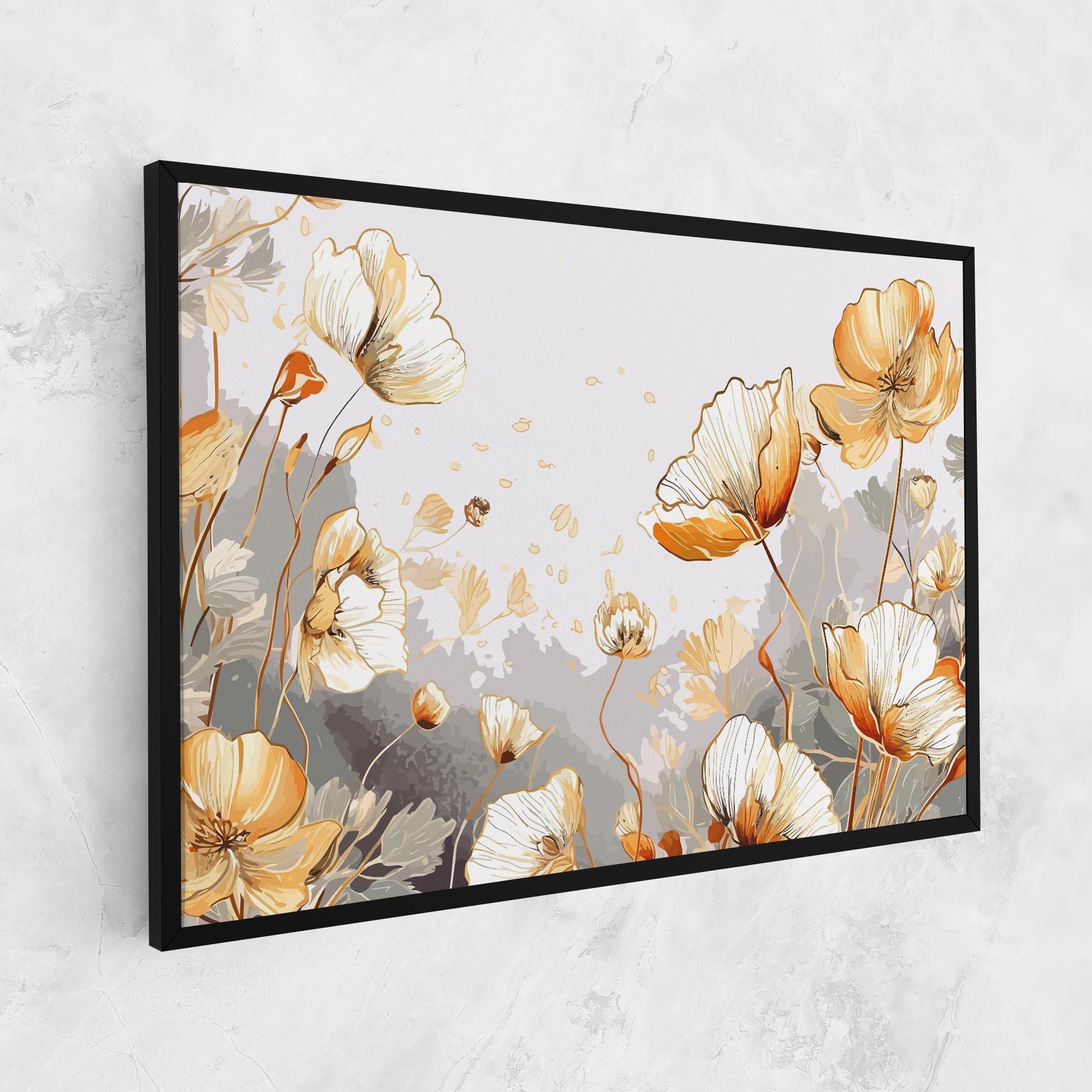 Leinwandbild Gold Poppies mockup 1