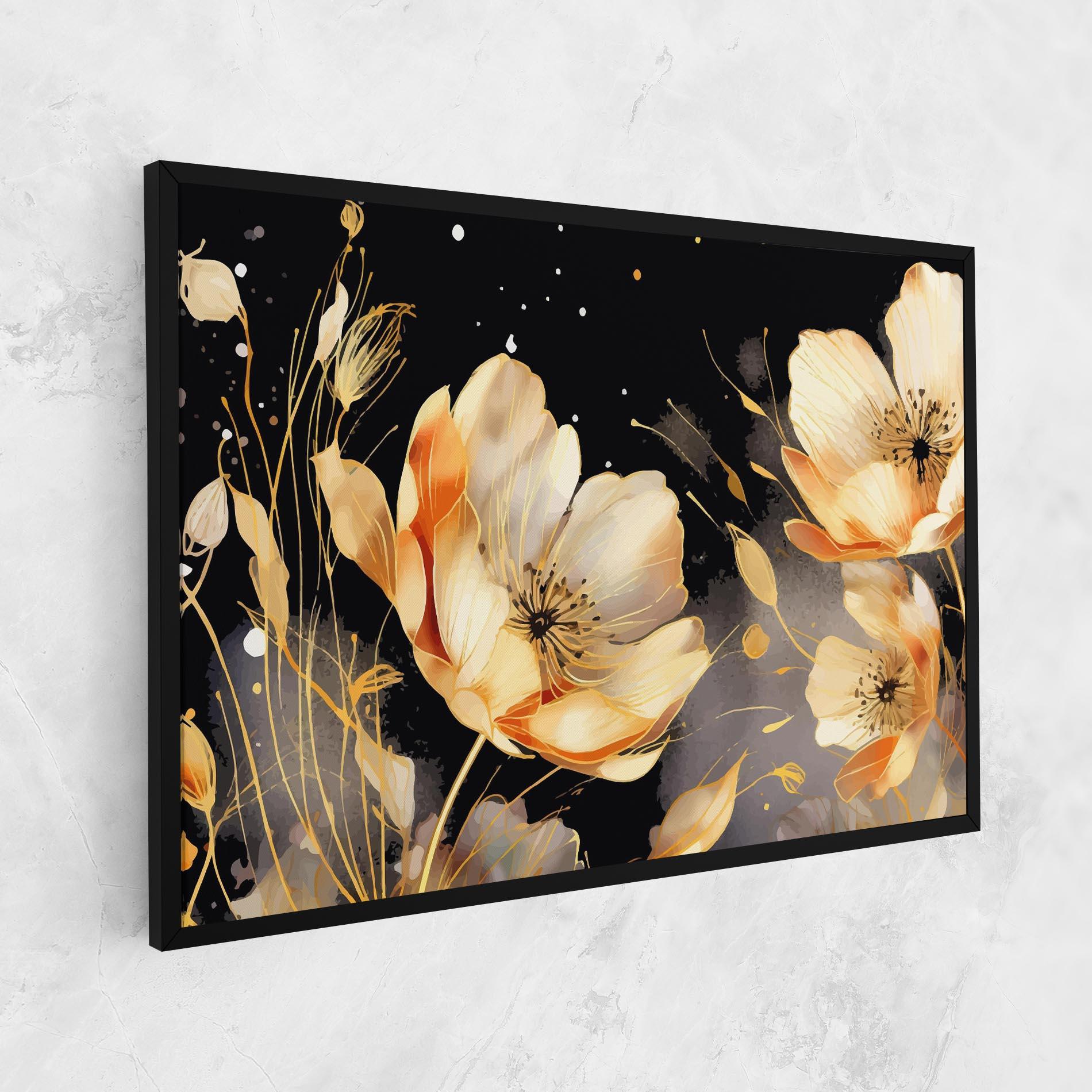 Leinwandbild Gold Poppy Black mockup 1