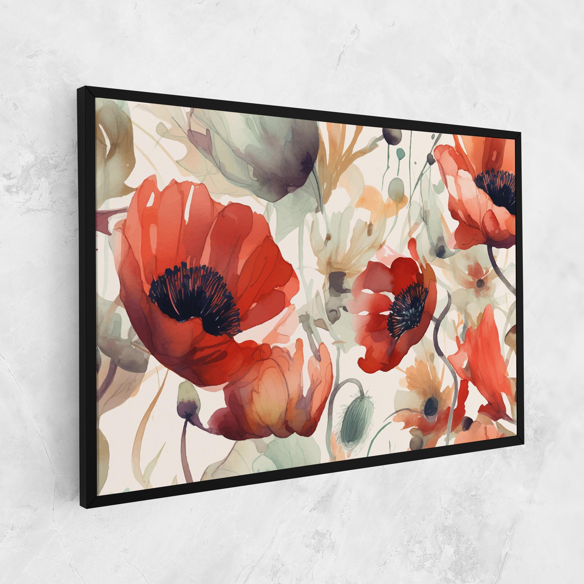 Leinwandbild Poppy Red Cream mockup 1