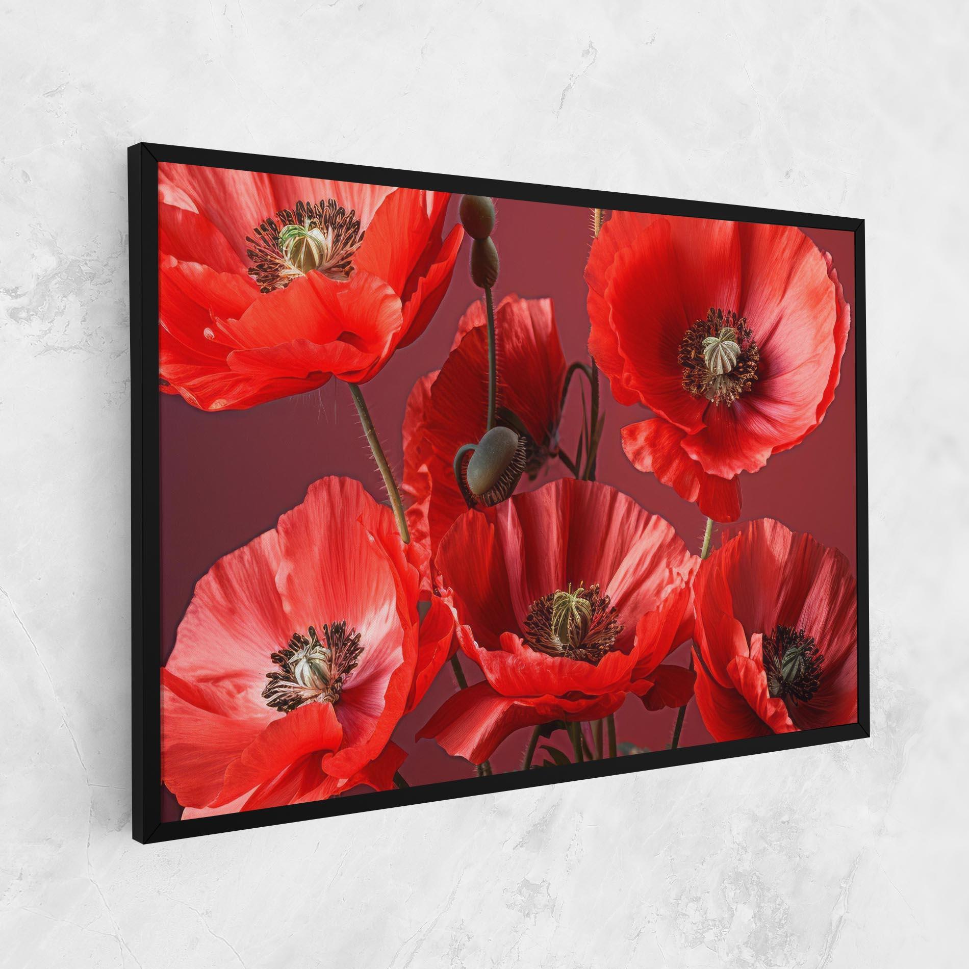 Leinwandbild Red Poppies mockup 1